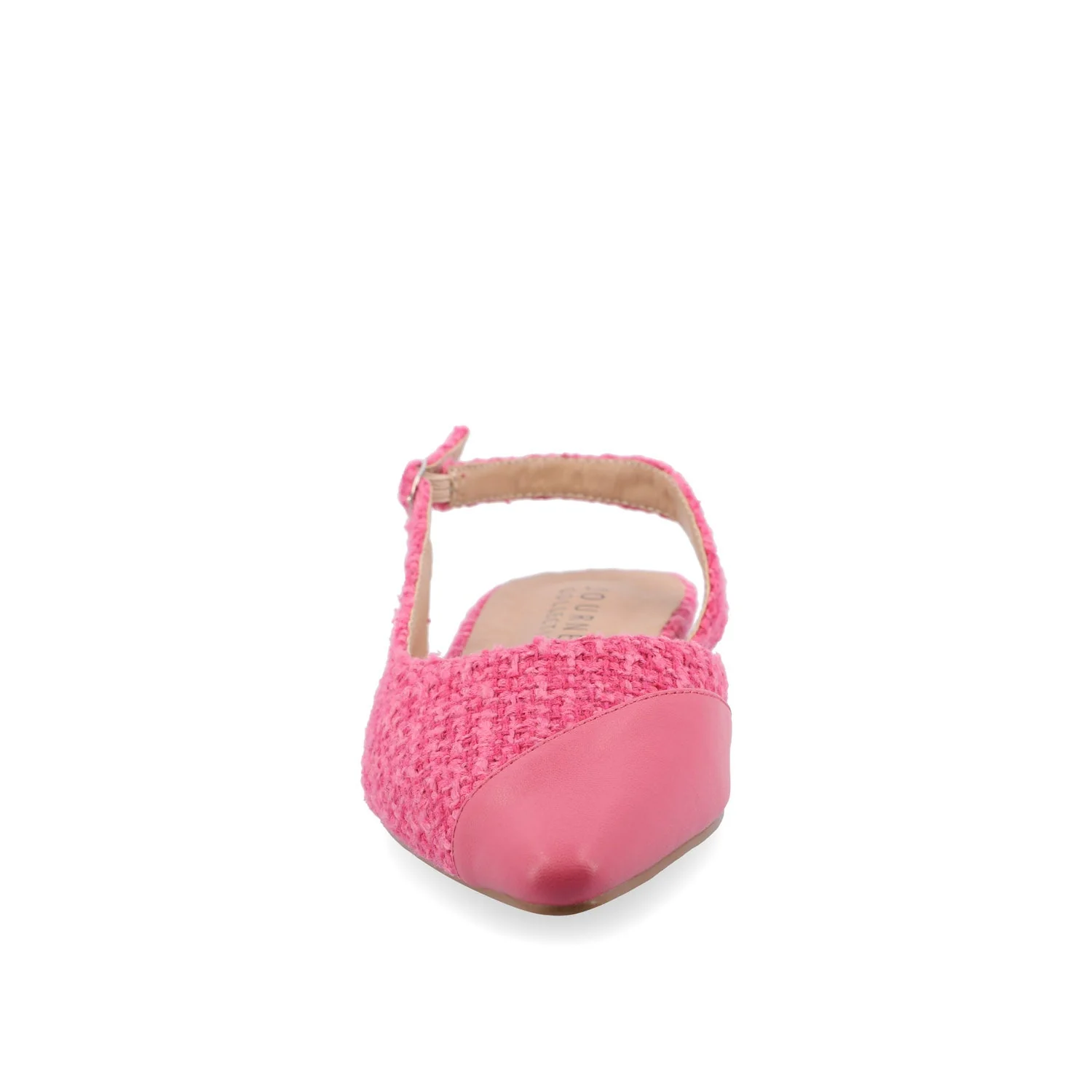 DAPHNNE BALLET FLATS IN TWEED FABRIC - Magenta Tweed - Image 5