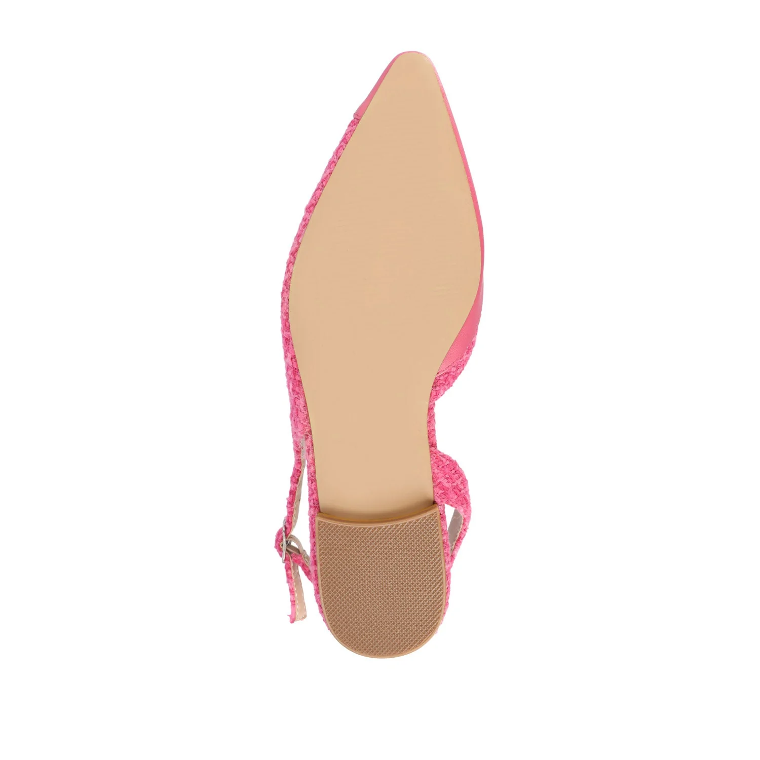 DAPHNNE BALLET FLATS IN TWEED FABRIC - Magenta Tweed - Image 8