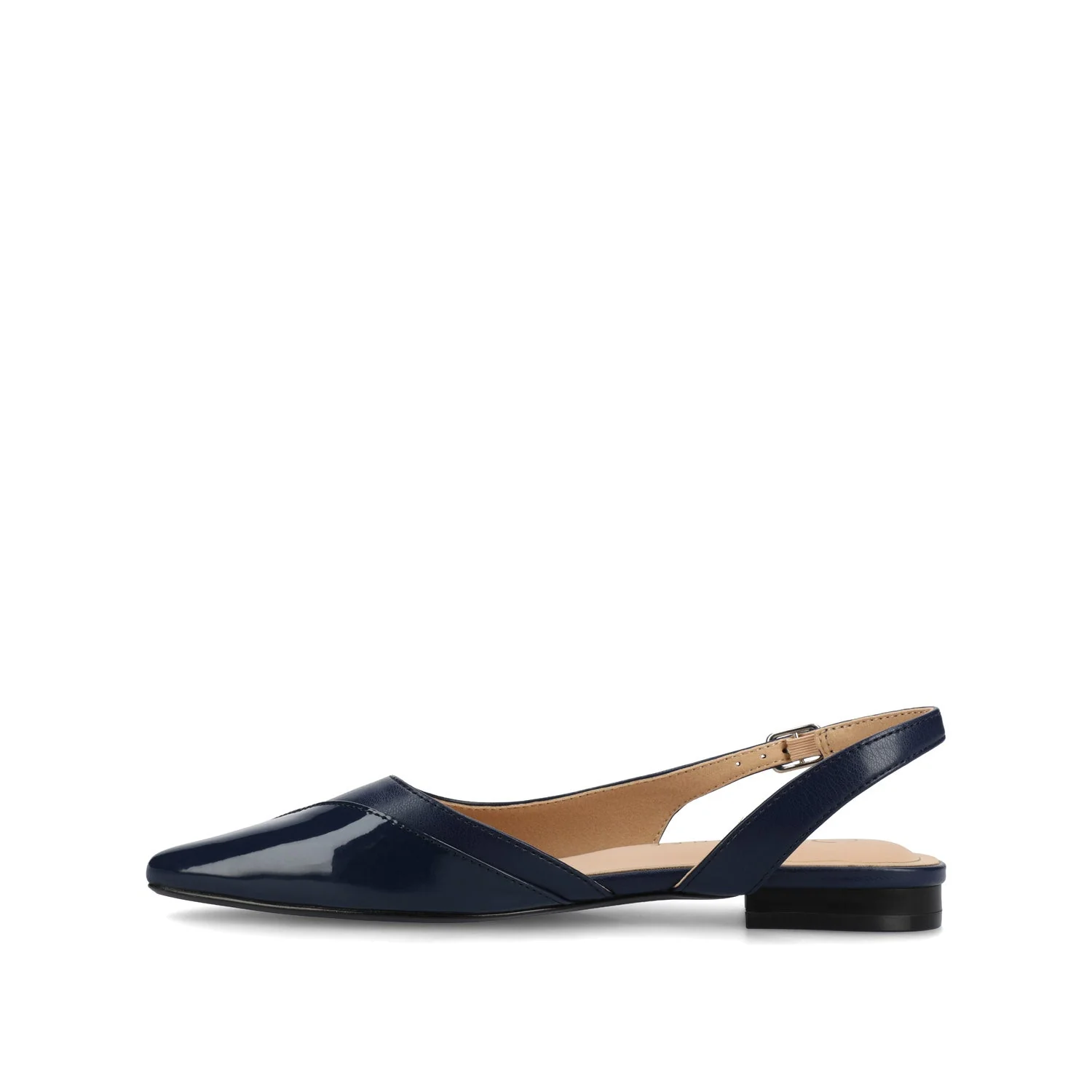DAPHNNE BALLET FLATS IN TWEED FABRIC - Navy Nubuck - Image 3