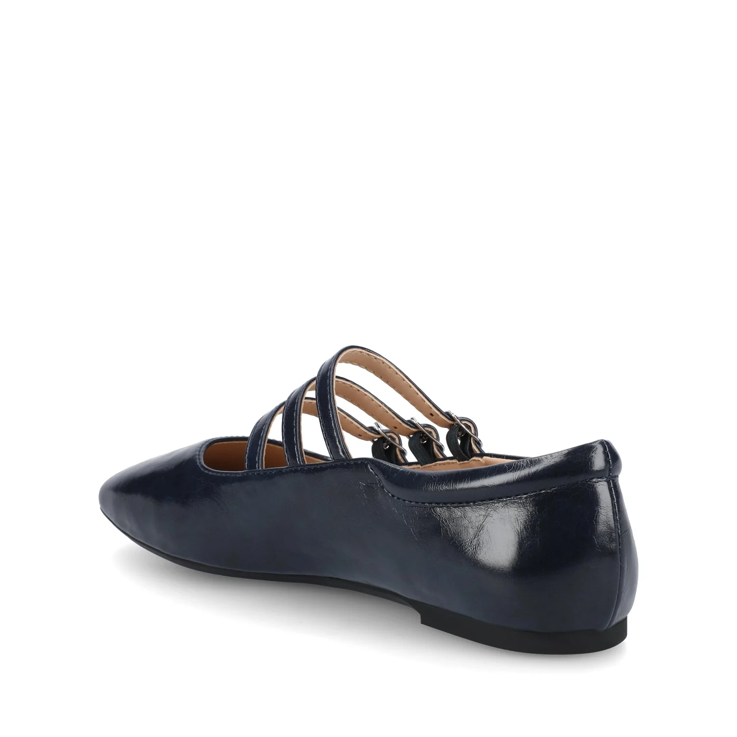 DARLIN STATEMENT FLATS IN WIDE - Crinkle Navy - Image 5