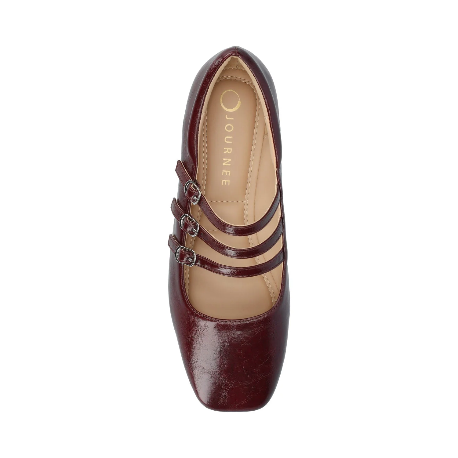 DARLIN STATEMENT FLATS IN WIDE - Crinkle Oxblood - Image 4