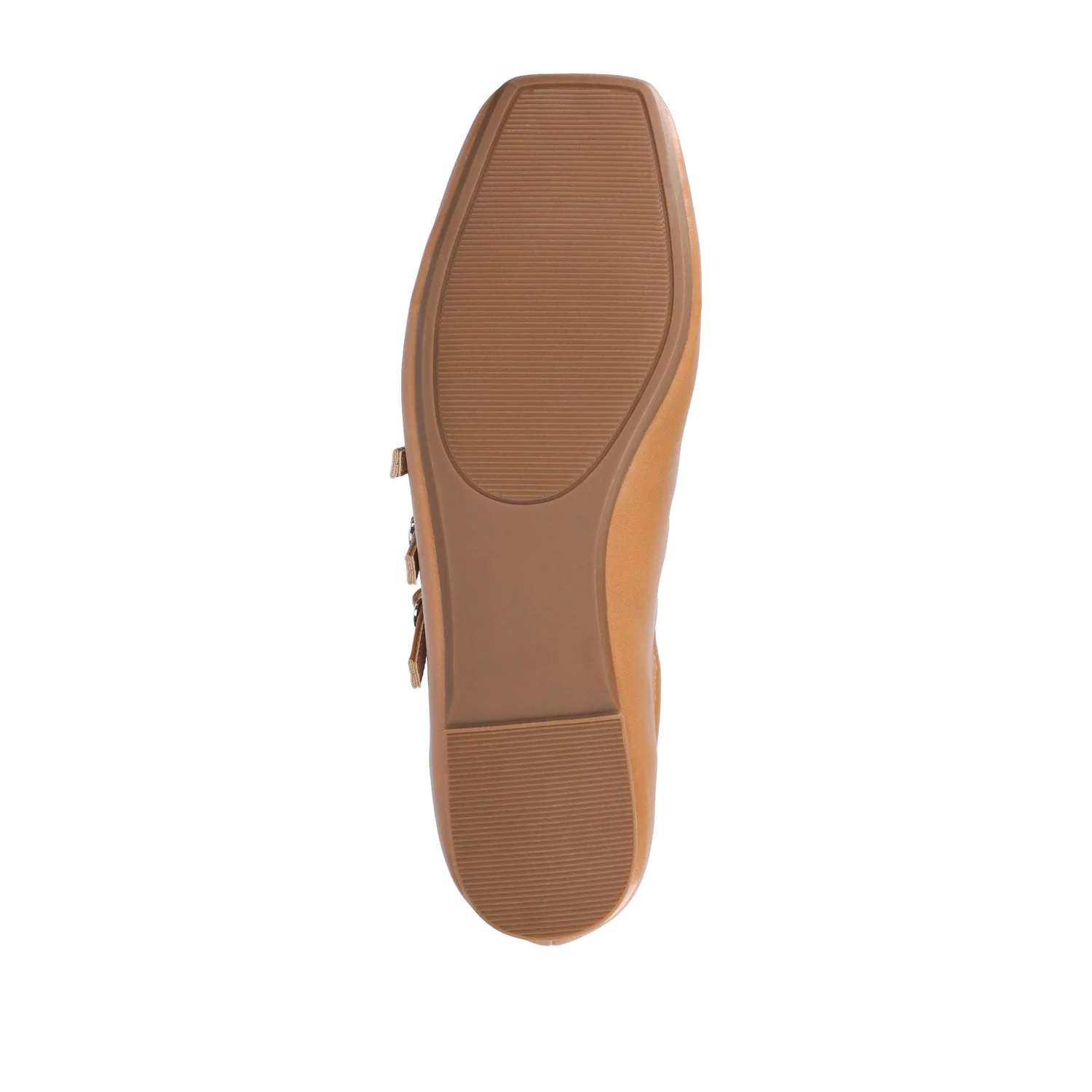 DARLIN VEGAN LEATHER FLATS IN WIDE - Tan - Image 8