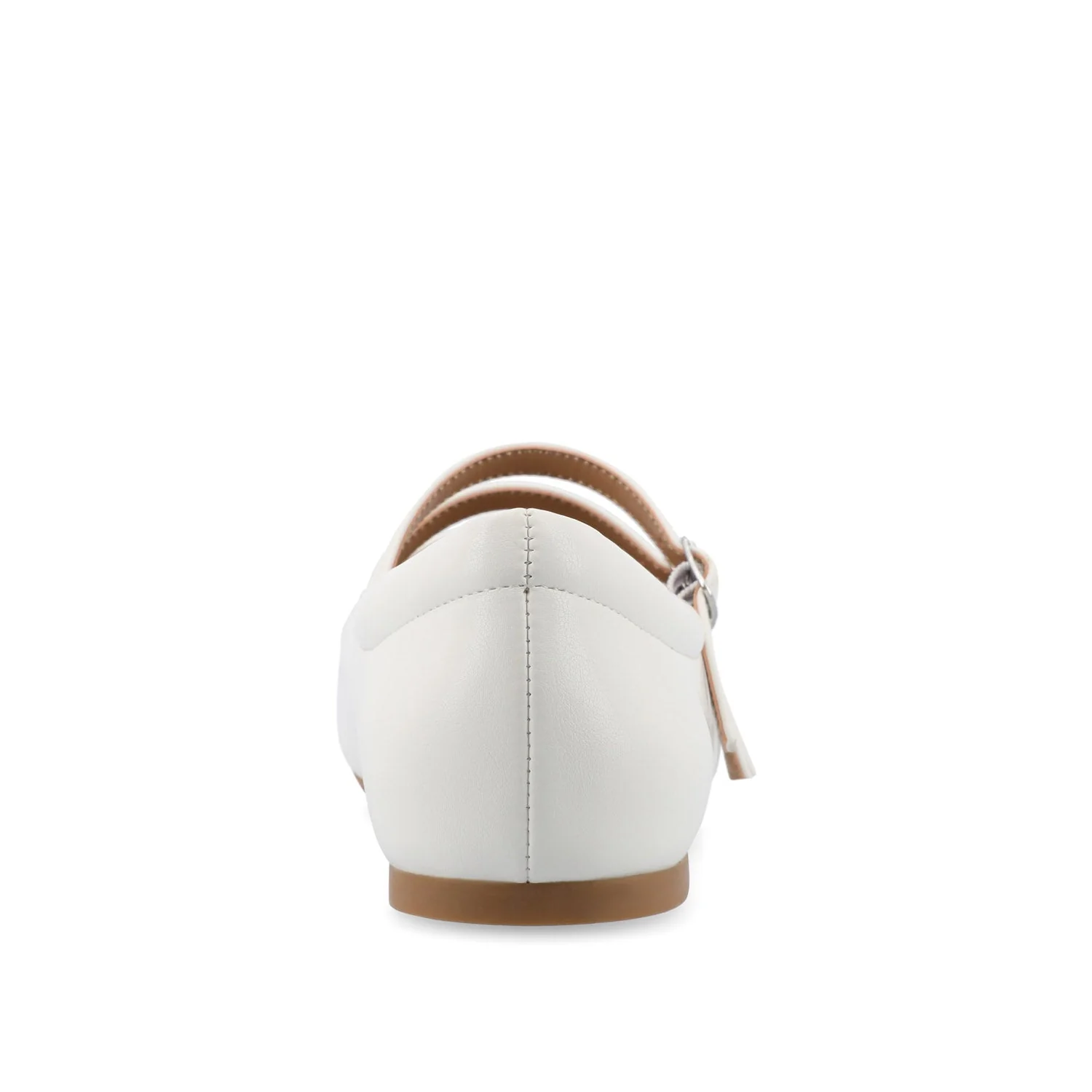 DARLIN VEGAN LEATHER FLATS IN WIDE - White - Image 7