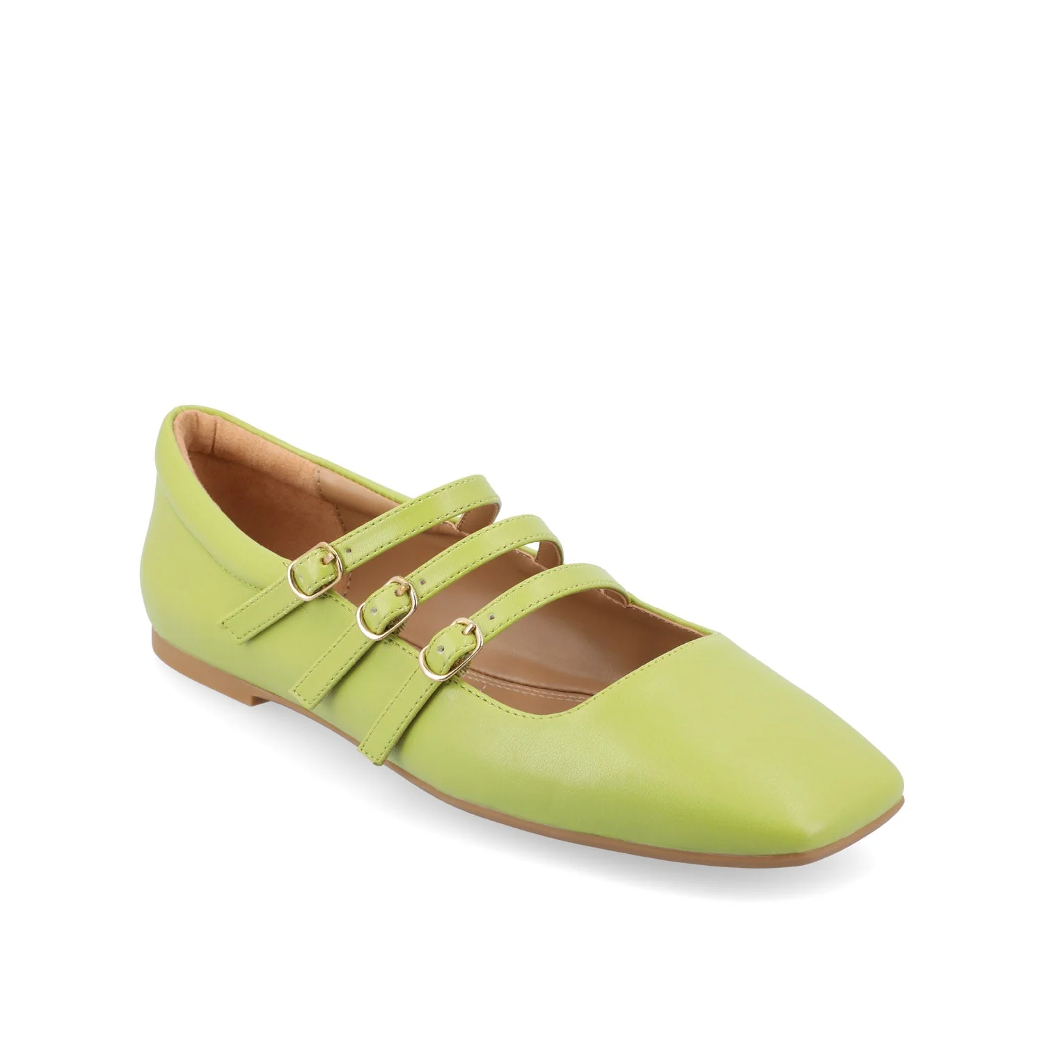 DARLIN BALLET FLATS IN VEGAN LEATHER - Green PU - Image 2