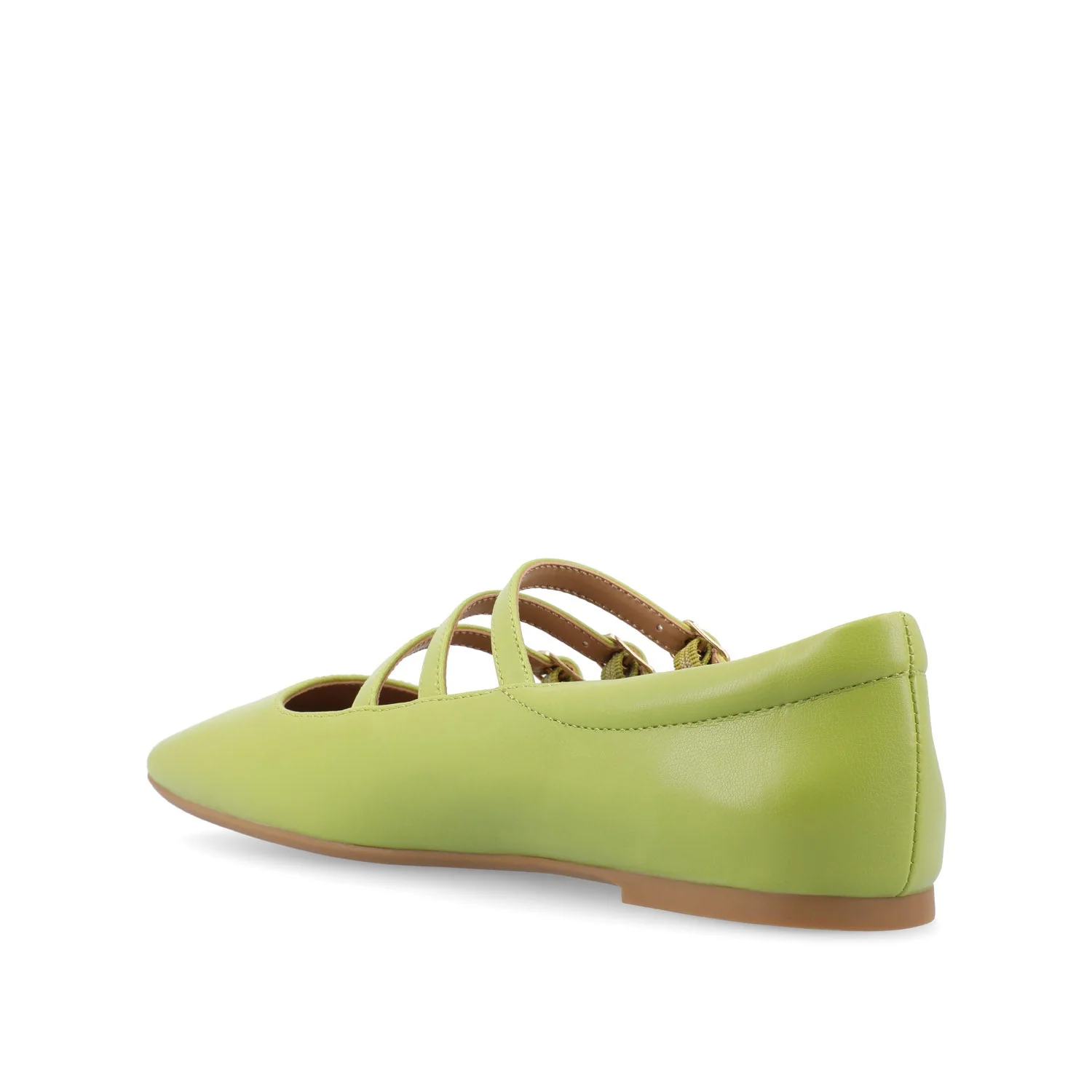 DARLIN BALLET FLATS IN VEGAN LEATHER - Green PU - Image 4