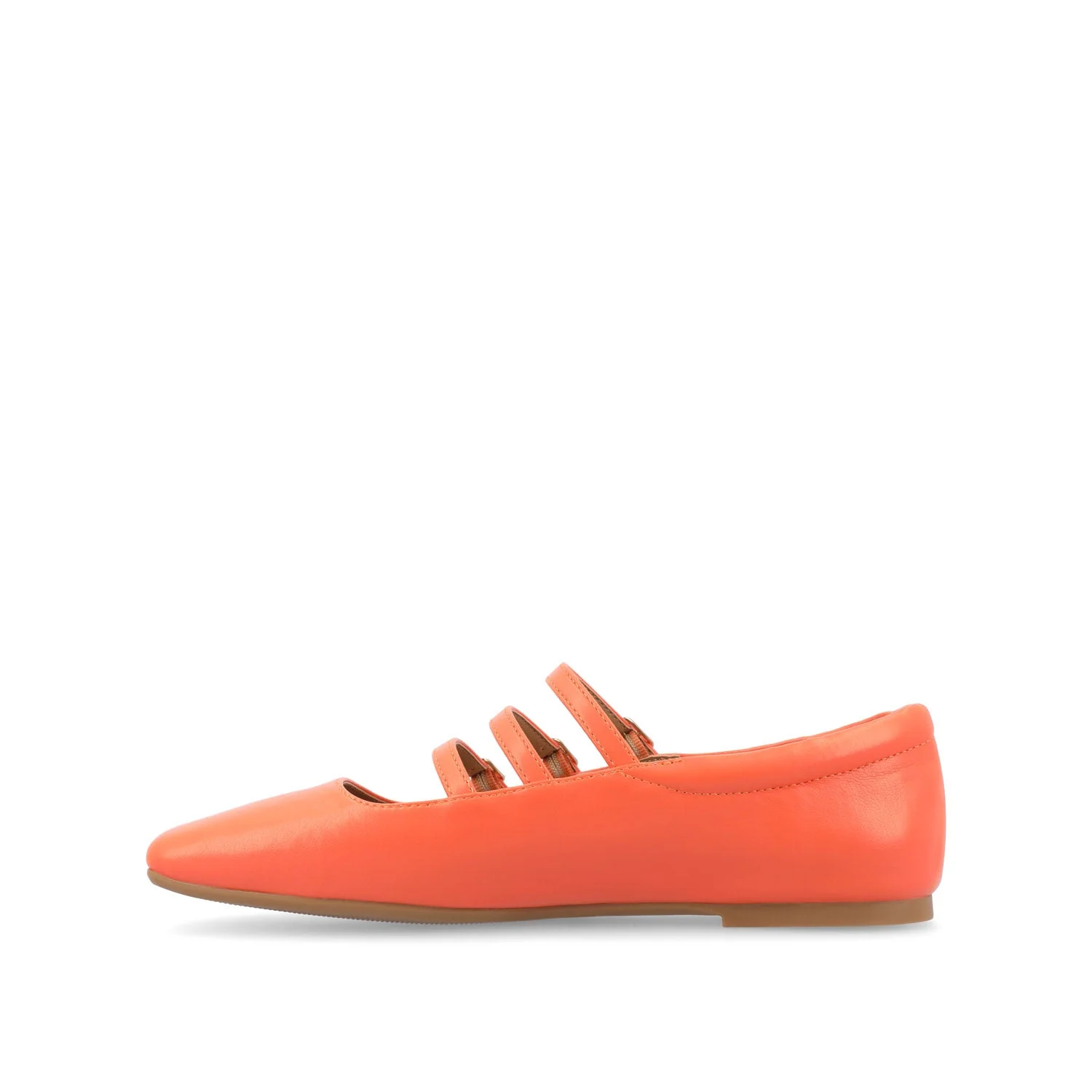 DARLIN BALLET FLATS IN VEGAN LEATHER - Orange PU - Image 3