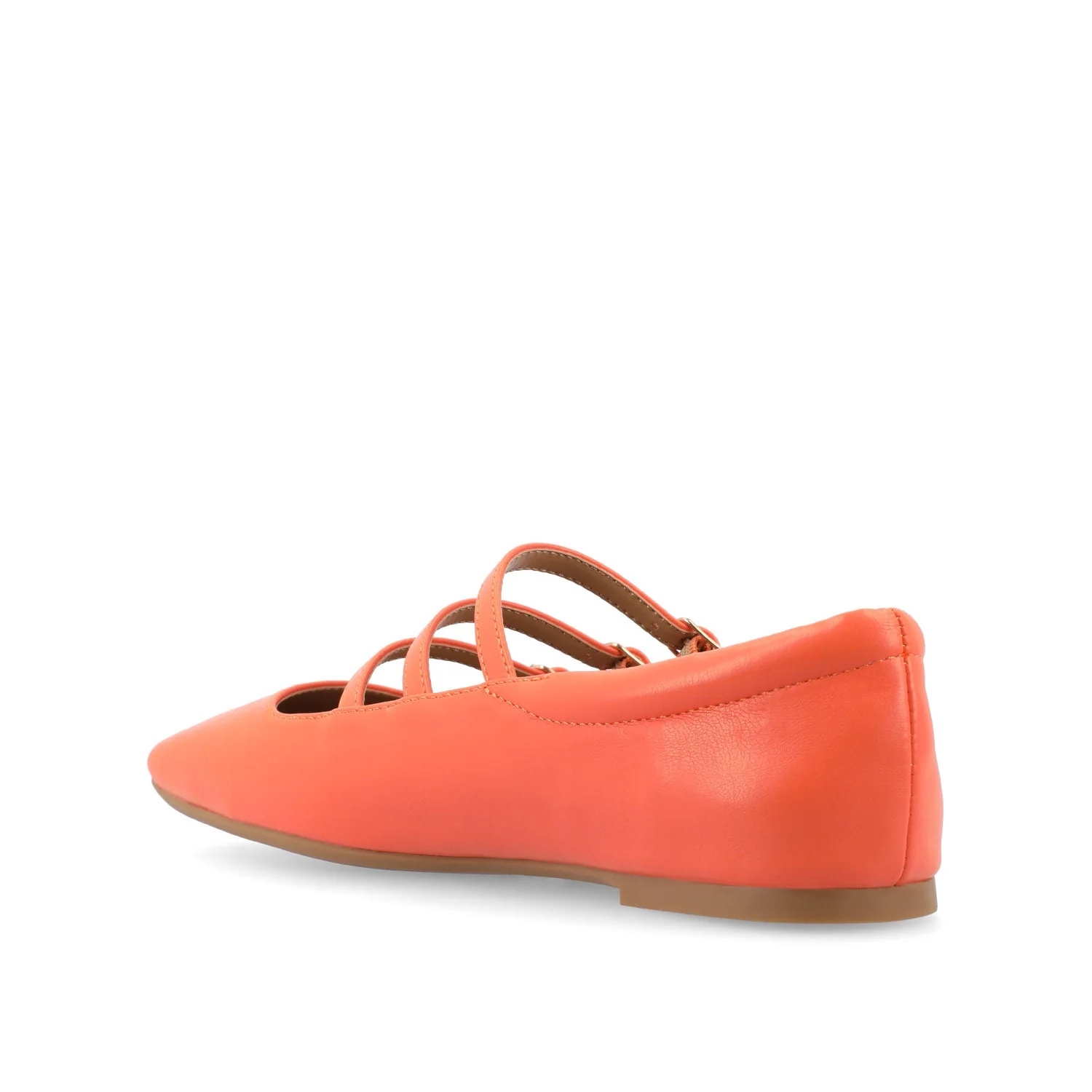 DARLIN BALLET FLATS IN VEGAN LEATHER - Orange PU - Image 4