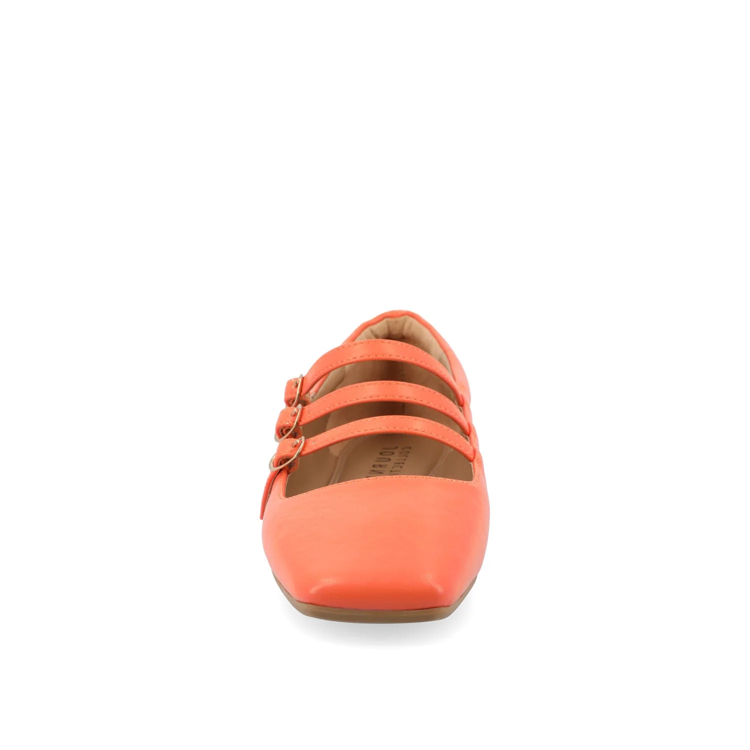 DARLIN BALLET FLATS IN VEGAN LEATHER - Orange PU - Image 5