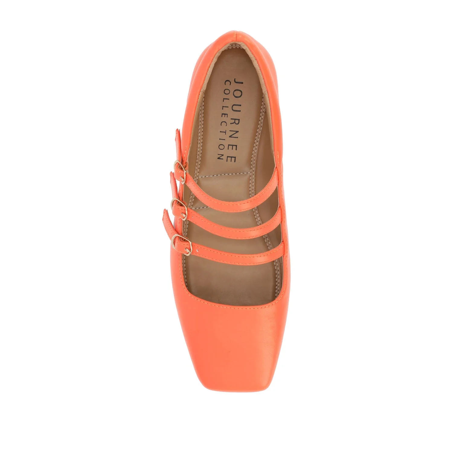 DARLIN BALLET FLATS IN VEGAN LEATHER - Orange PU - Image 6