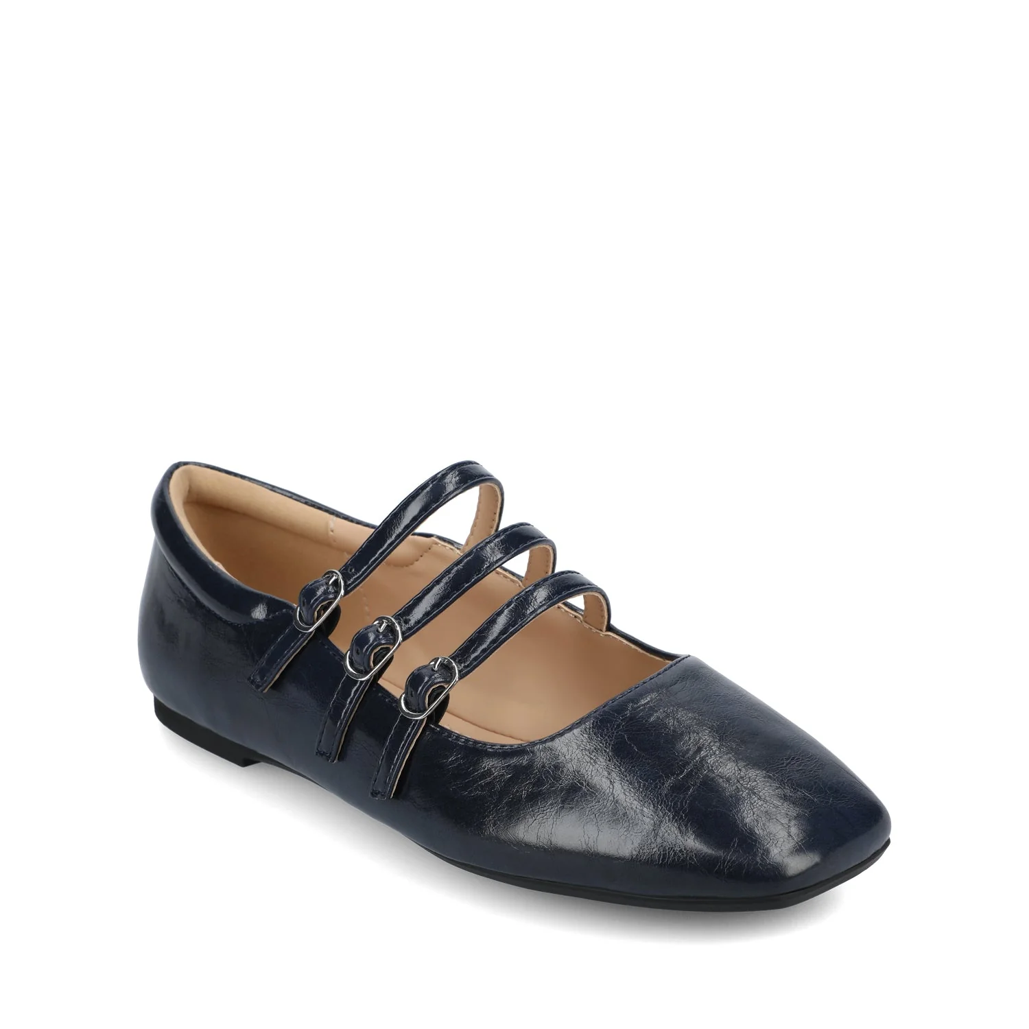 DARLIN BALLET FLATS IN STATEMENT - Crinkle Navy - Image 4