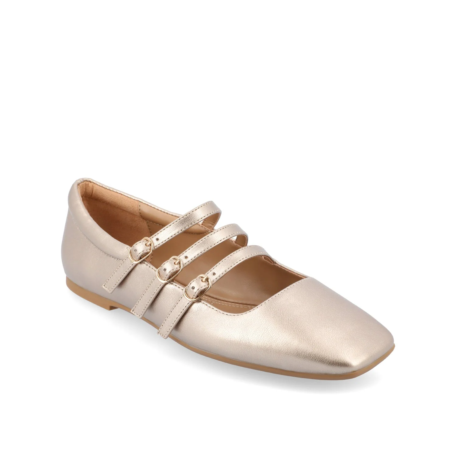 DARLIN BALLET FLATS IN STATEMENT - Gold PU - Image 2