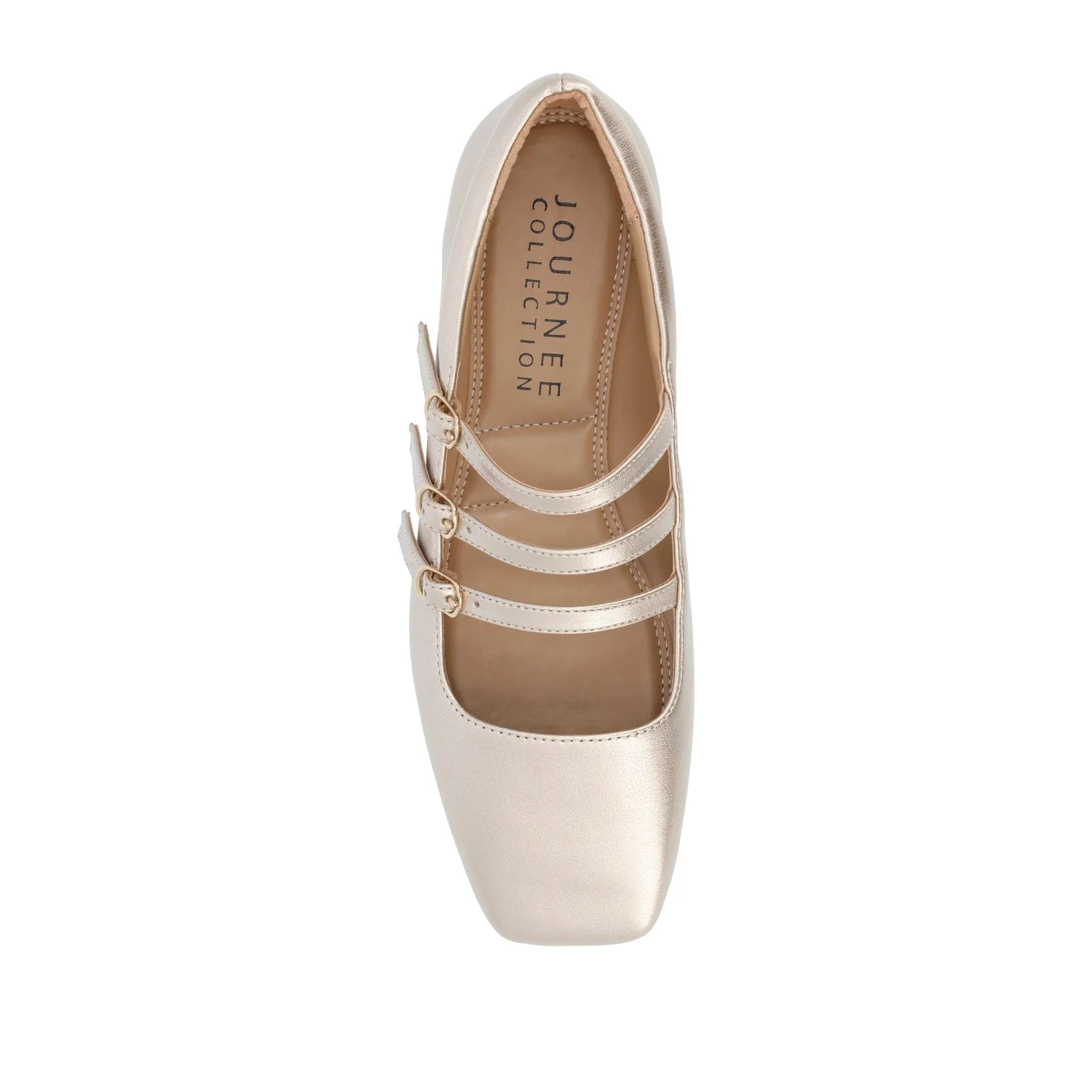 DARLIN BALLET FLATS IN STATEMENT - Gold PU - Image 6