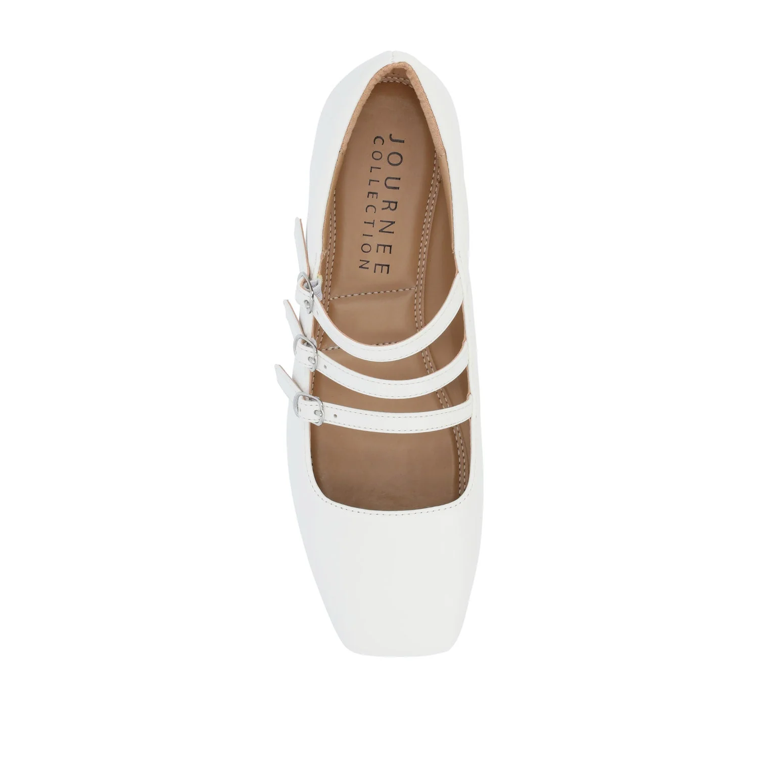DARLIN BALLET FLATS IN VEGAN LEATHER - White PU - Image 6