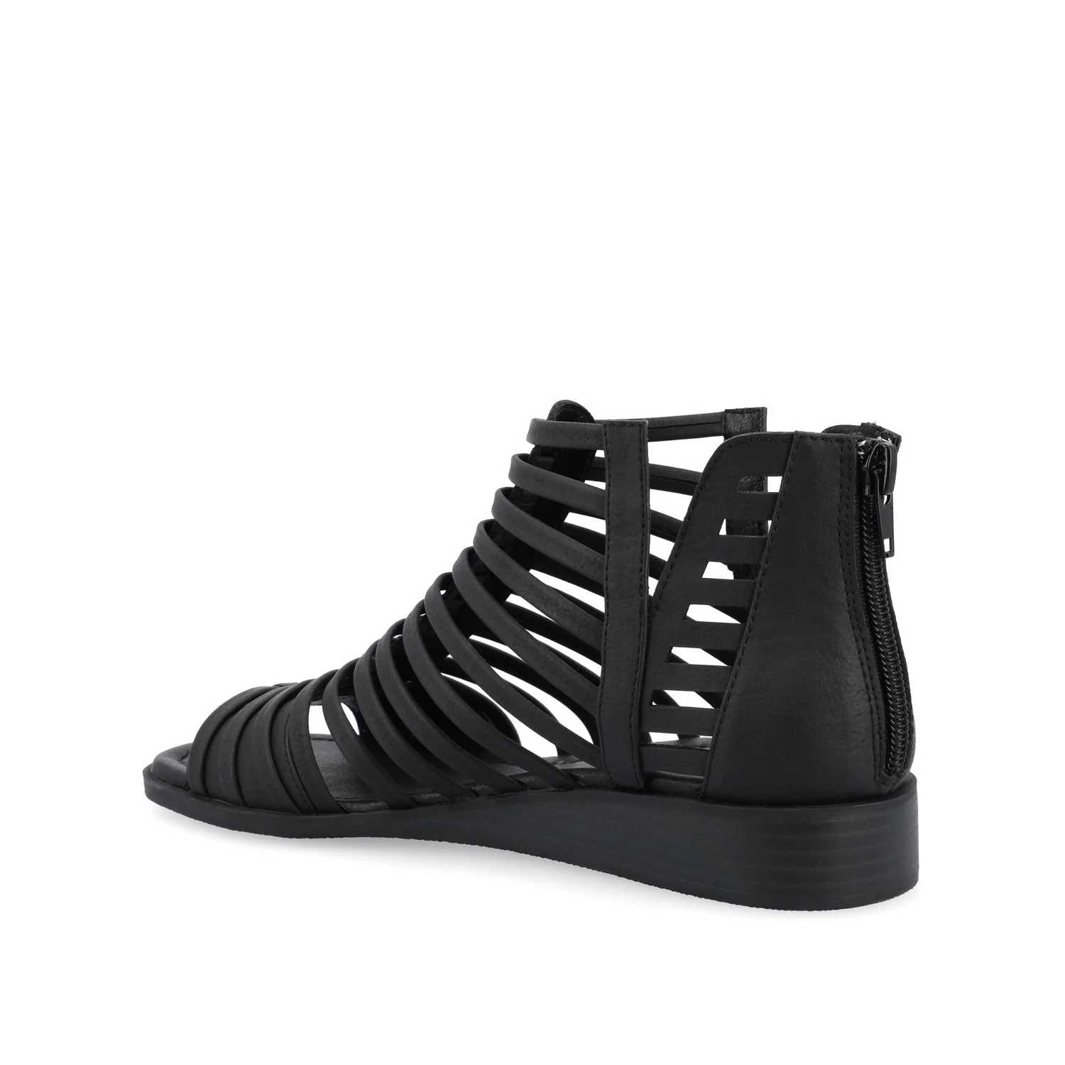 DELILAH GLADIATOR SANDALS IN VEGAN LEATHER - Black - Image 4