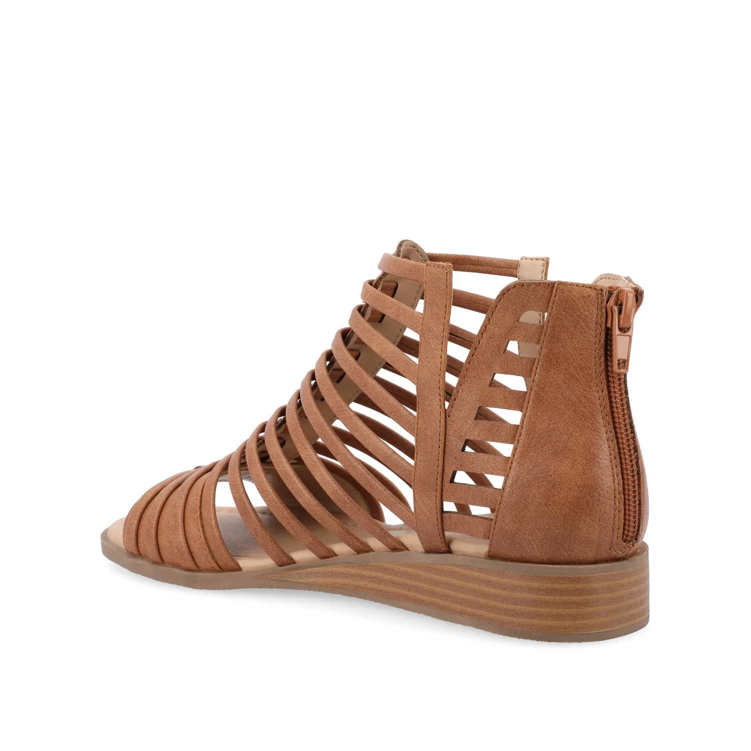 DELILAH GLADIATOR SANDALS IN VEGAN LEATHER - Brown - Image 4