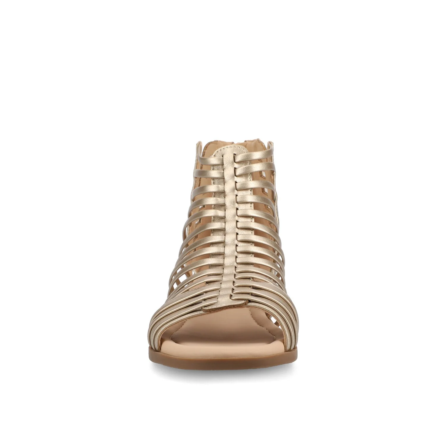DELILAH GLADIATOR SANDALS IN STATEMENT WIDE - Champagne - Image 5