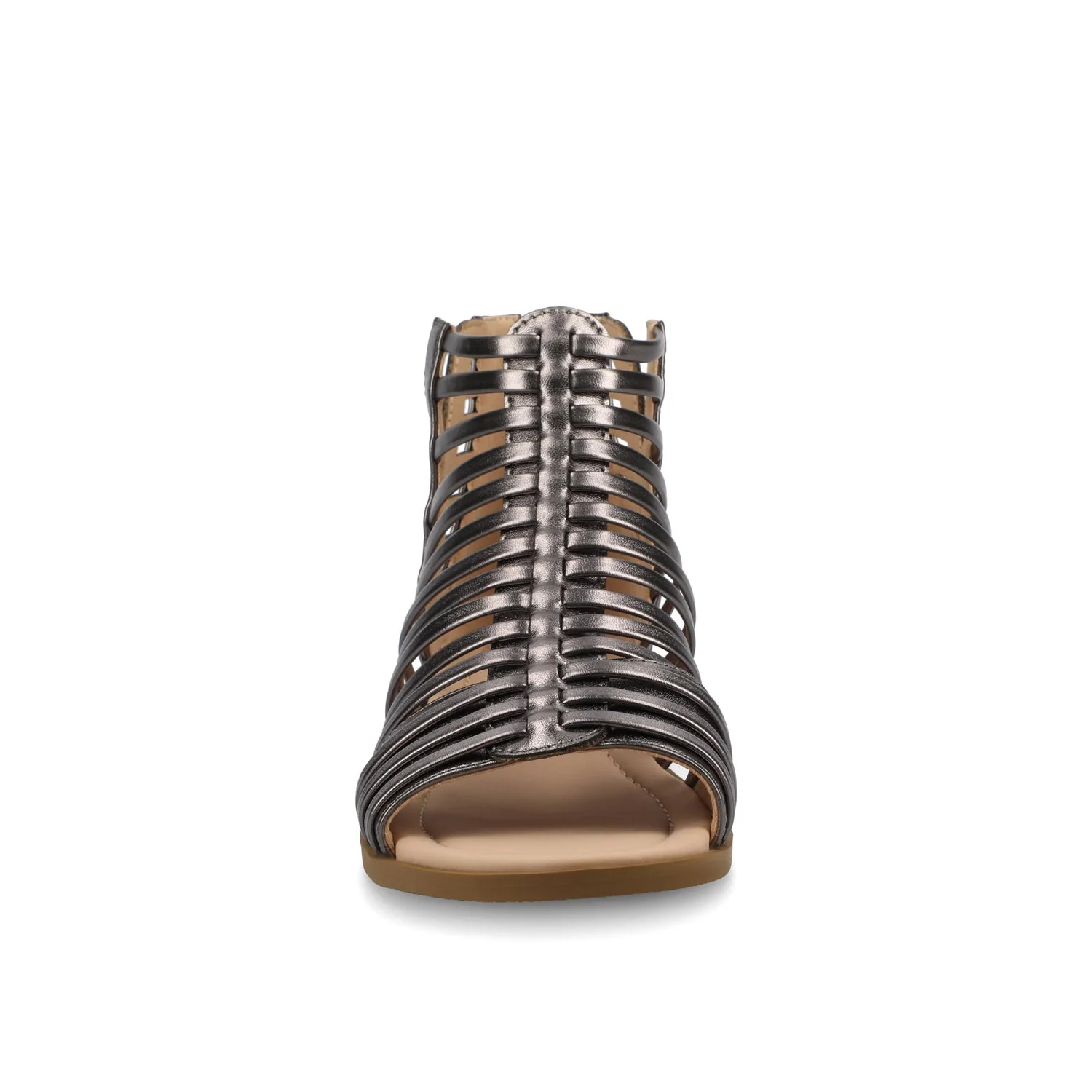 DELILAH GLADIATOR SANDALS IN STATEMENT WIDE - Pewter - Image 5