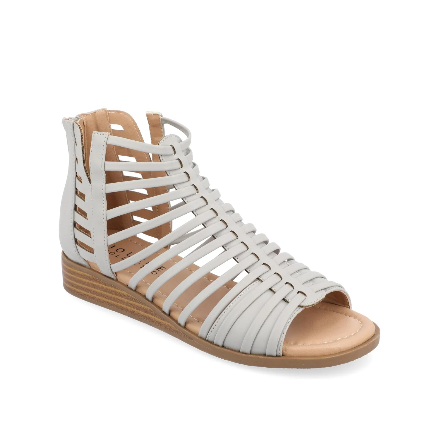 DELILAH GLADIATOR SANDALS IN VEGAN LEATHER - Grey - Image 2
