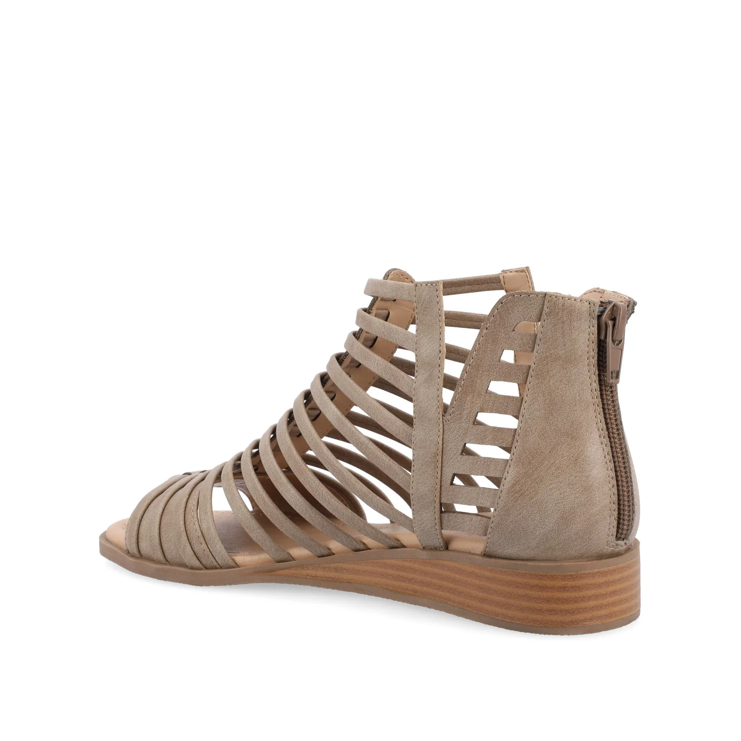 DELILAH GLADIATOR SANDALS IN VEGAN LEATHER - Tan - Image 4