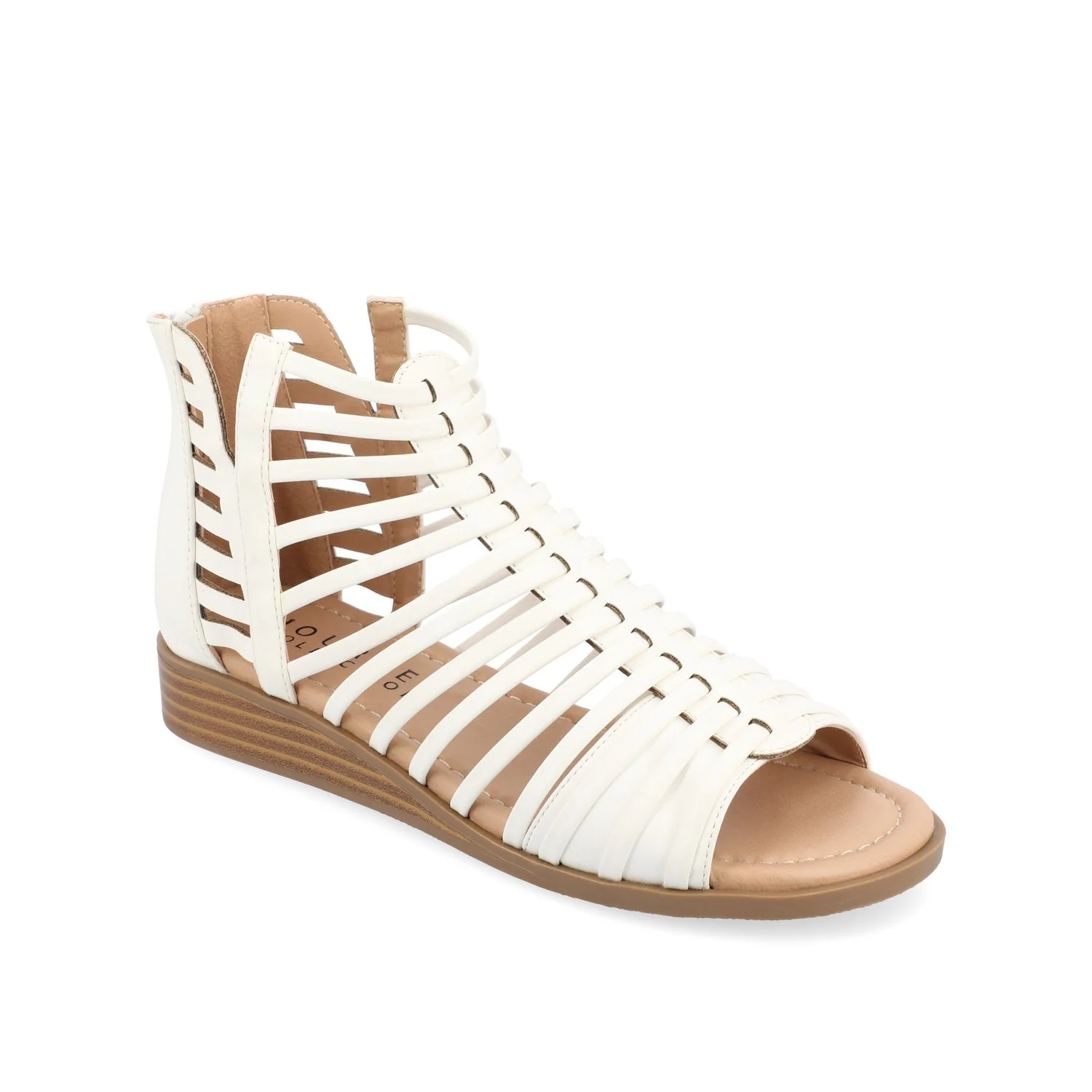 DELILAH GLADIATOR SANDALS IN VEGAN LEATHER - White - Image 2
