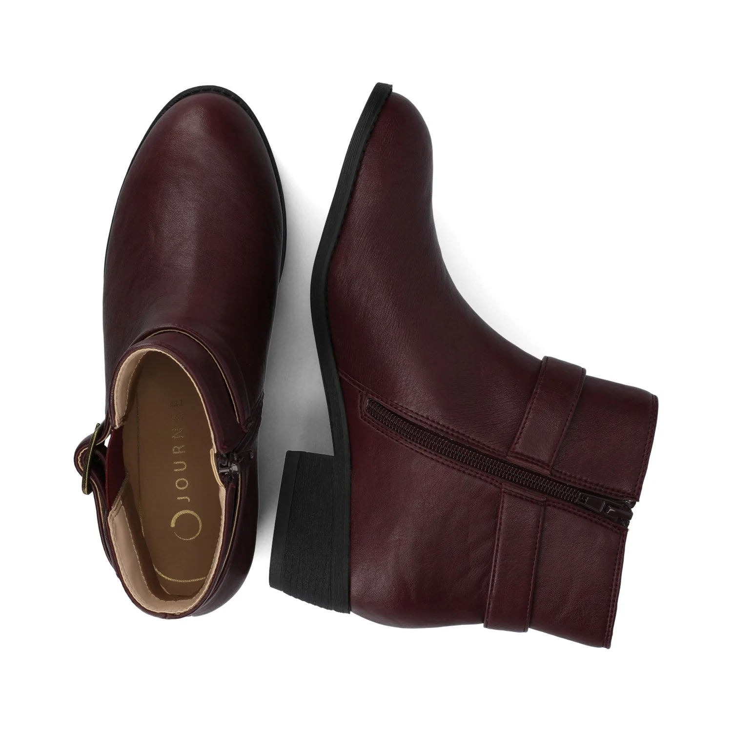 DEVINA ANKLE BOOTIES IN WIDE - Oxblood Nubuck - Image 3