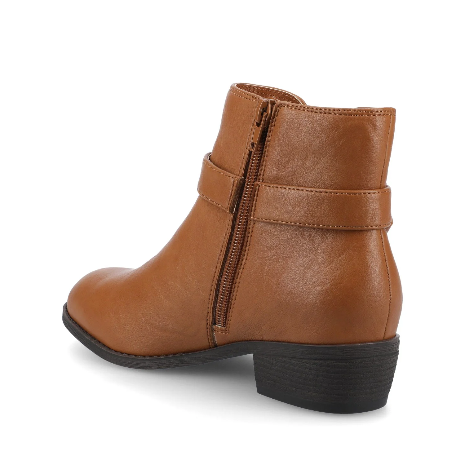DEVINA ANKLE BOOTIES IN WIDE - Tan - Image 4