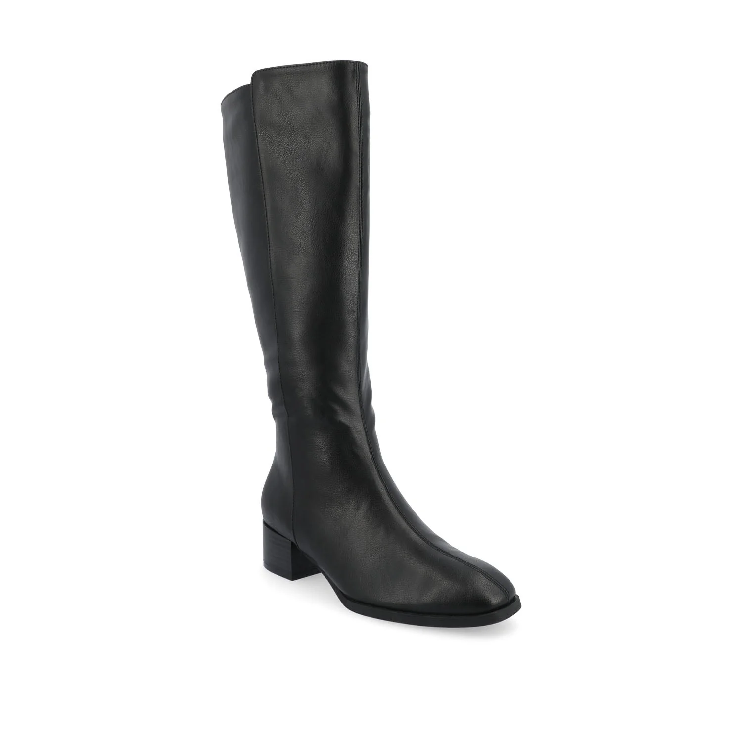 DEVRI KNEE HIGH BOOTS IN VEGAN LEATHER - Black - Image 2