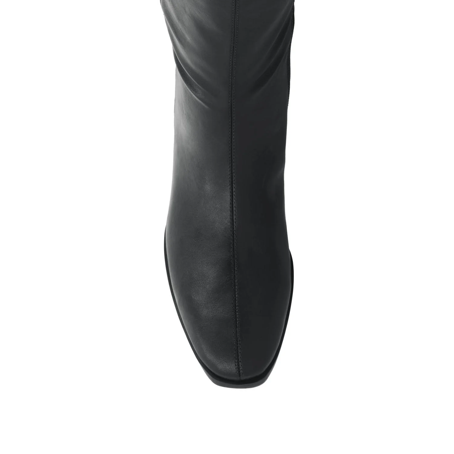 DEVRI KNEE HIGH BOOTS IN VEGAN LEATHER - Black - Image 6