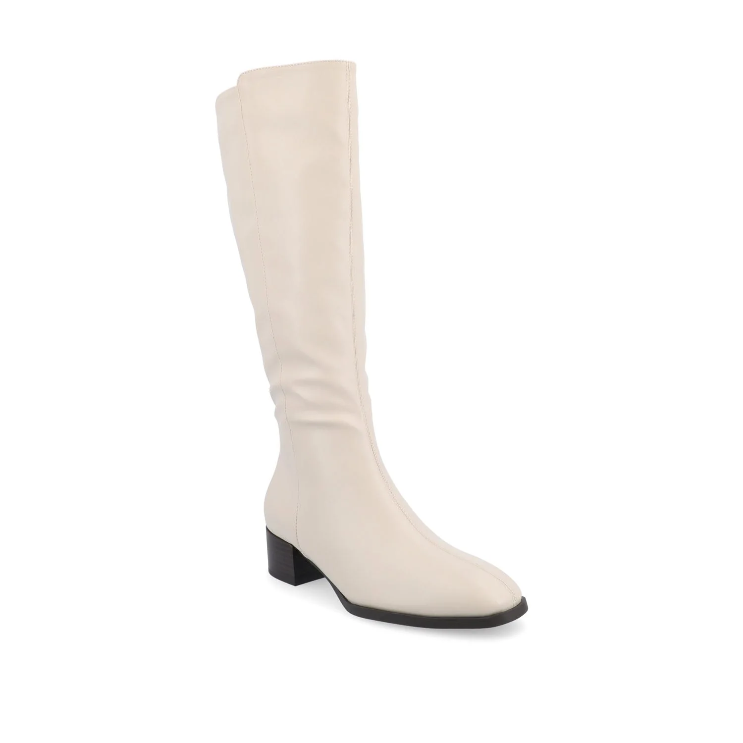 DEVRI KNEE HIGH BOOTS IN VEGAN LEATHER - Bone - Image 3