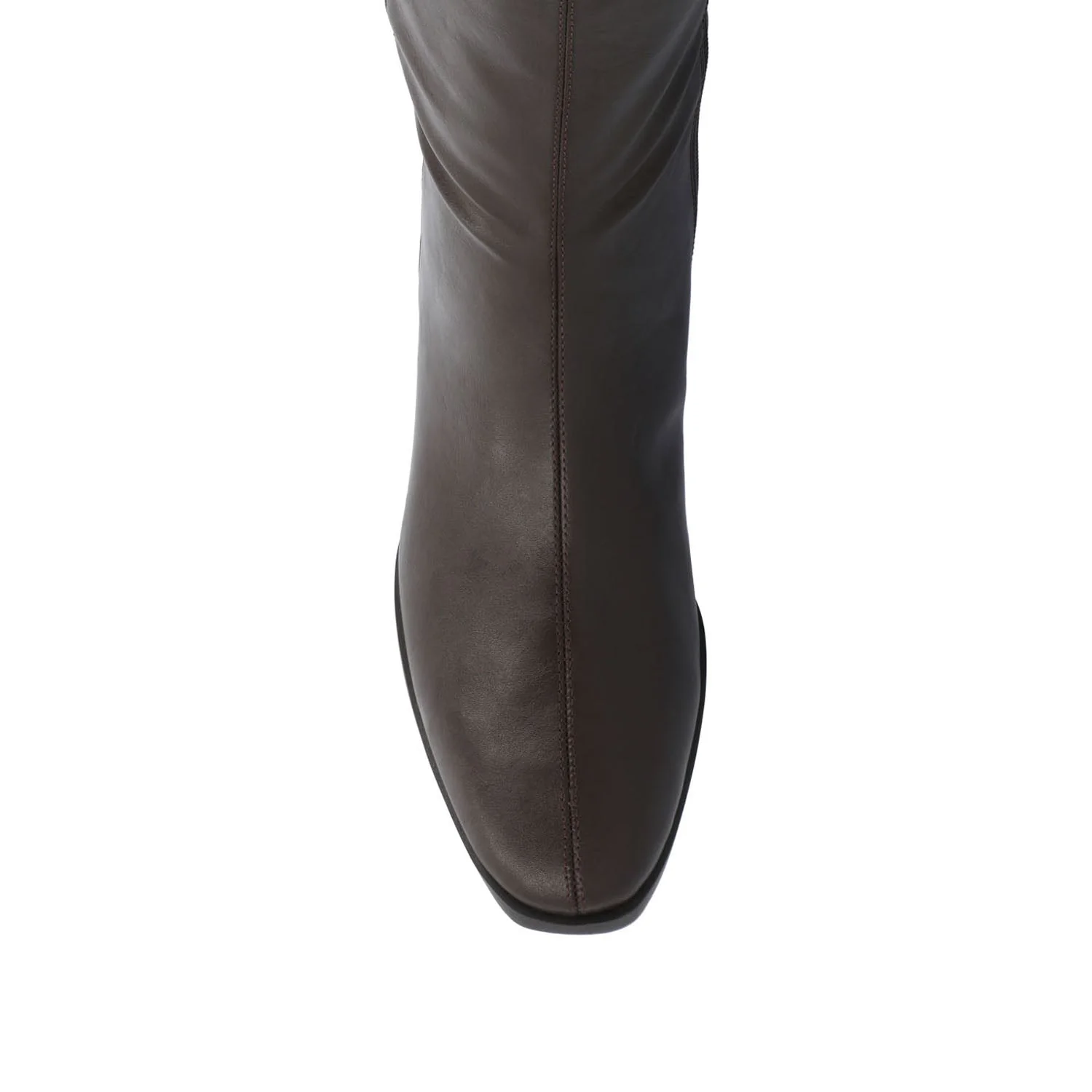 DEVRI KNEE HIGH BOOTS IN VEGAN LEATHER - Brown - Image 6