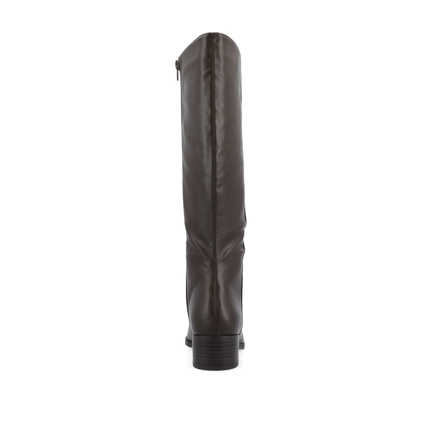 DEVRI KNEE HIGH BOOTS IN VEGAN LEATHER - Brown - Image 7