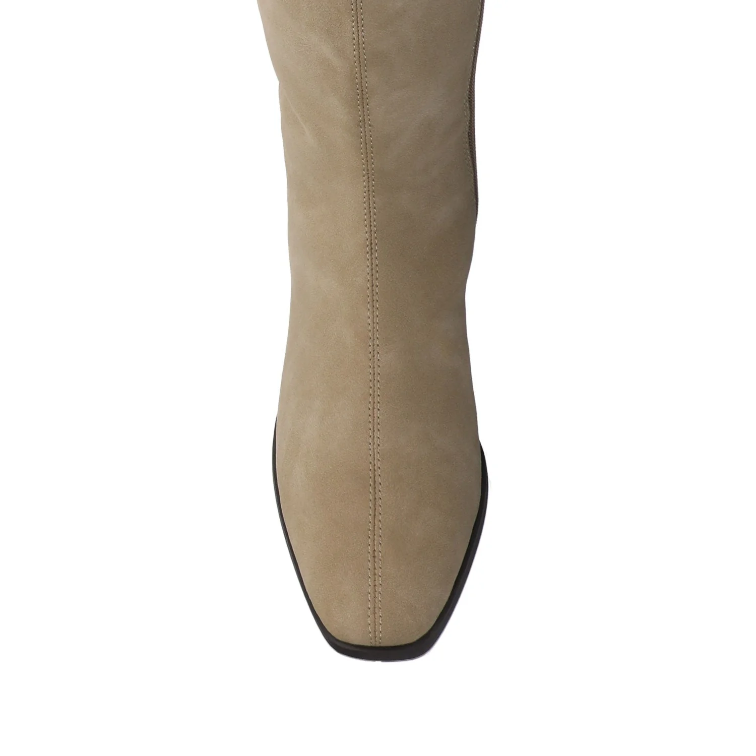 DEVRI KNEE HIGH BOOTS IN VEGAN LEATHER - Greige - Image 4