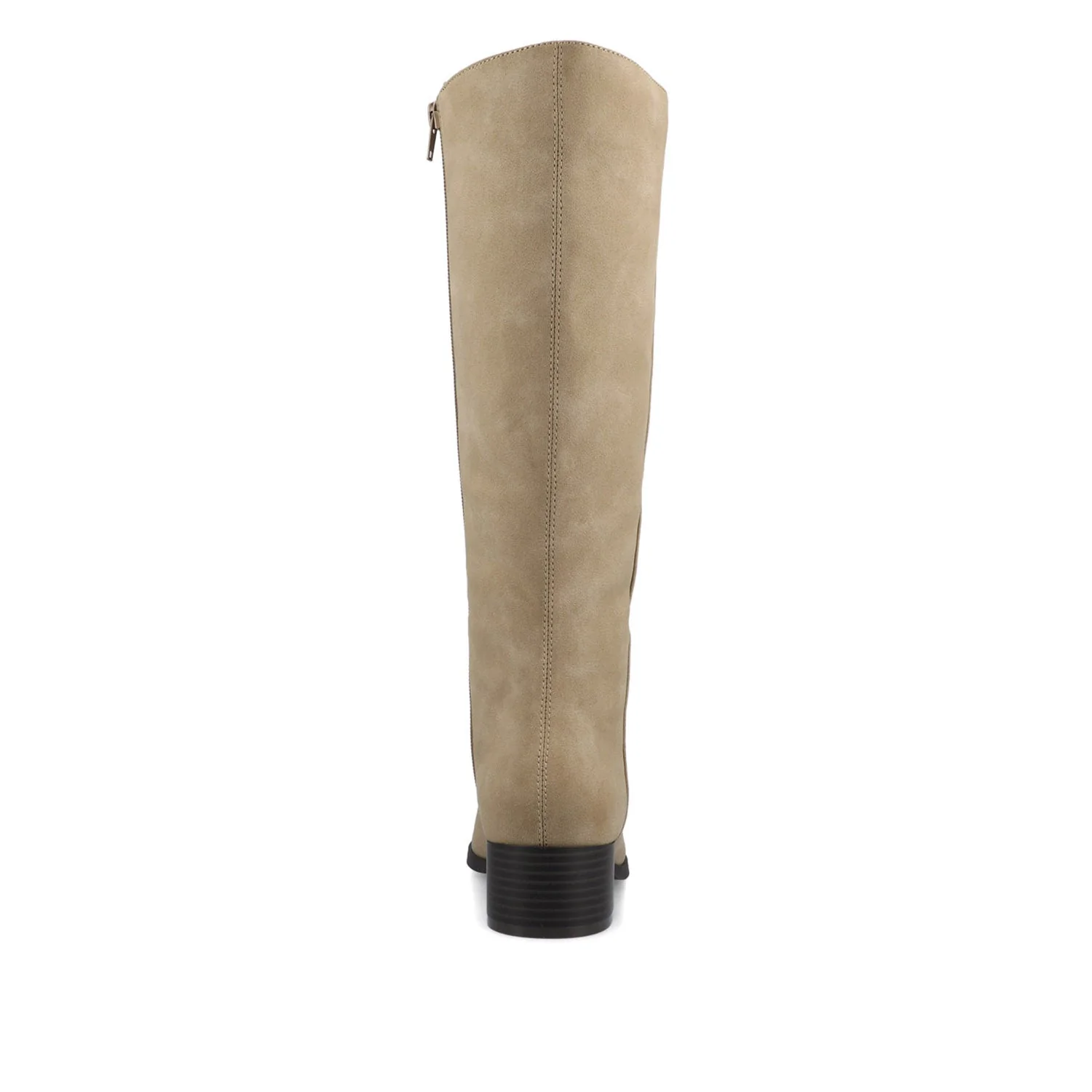 DEVRI KNEE HIGH BOOTS IN VEGAN LEATHER - Greige - Image 6