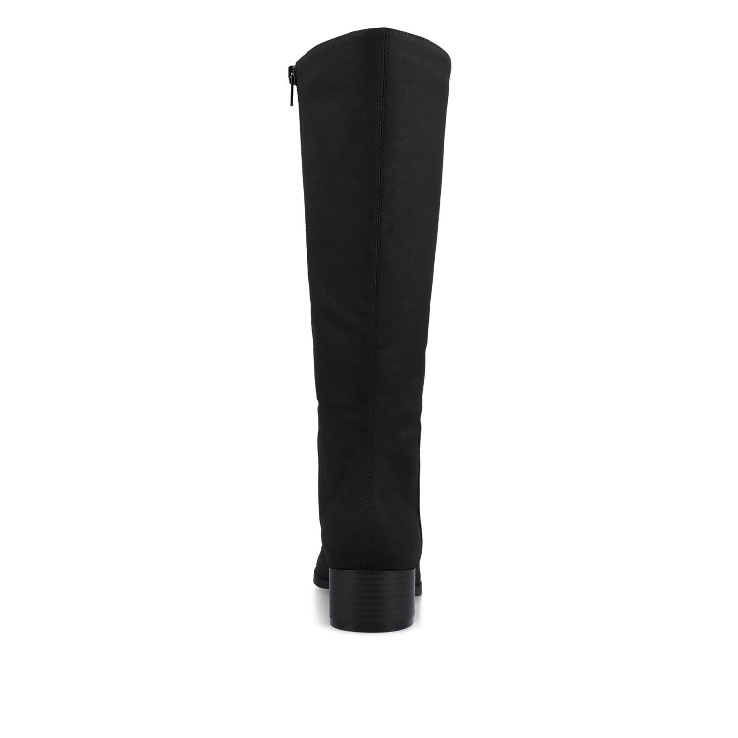 DEVRI KNEE HIGH BOOTS IN WIDE CALF - Black Suede - Image 6