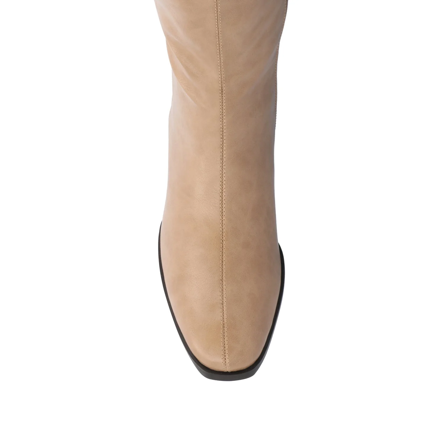 DEVRI KNEE HIGH BOOTS IN WIDE CALF - Tan - Image 4