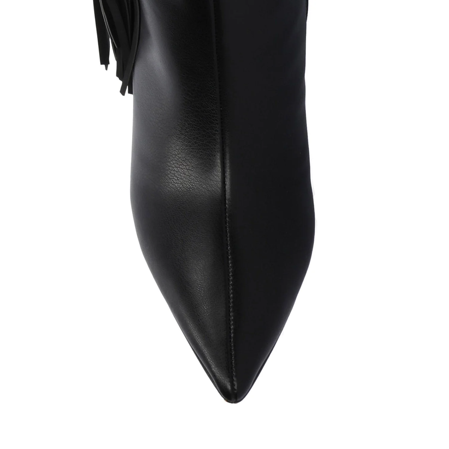 DOLLY KNEE HIGH TASSEL WESTERN BOOTS - Black - Image 4