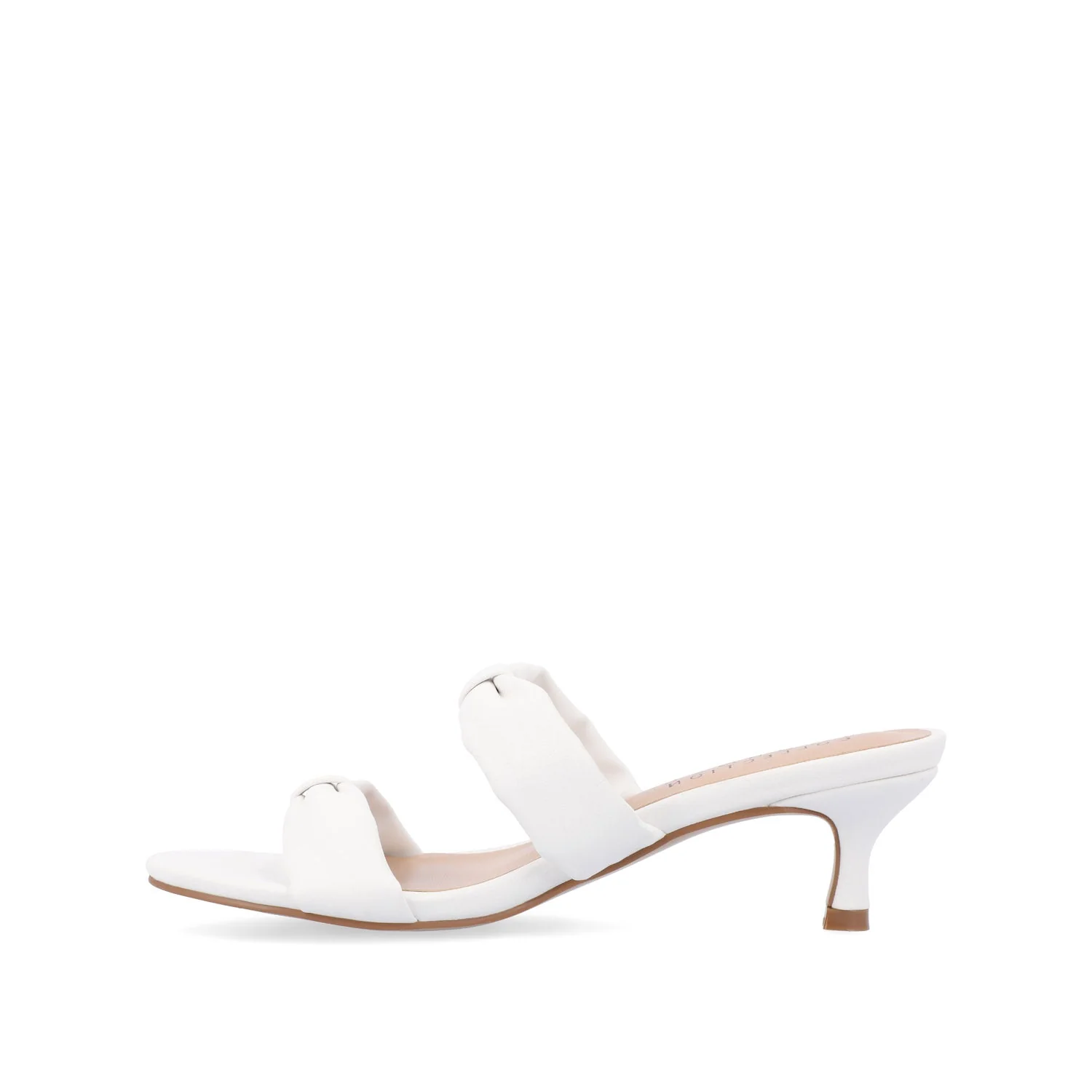 DYLLAN KITTEN HEELS IN VEGAN LEATHER - White - Image 3