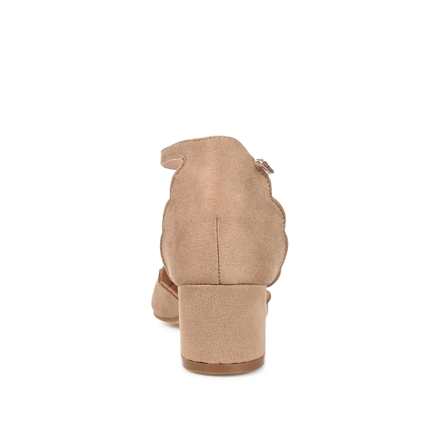 EDNA BLOCK HEEL D'ORSAY IN WIDE - Taupe Suede - Image 7