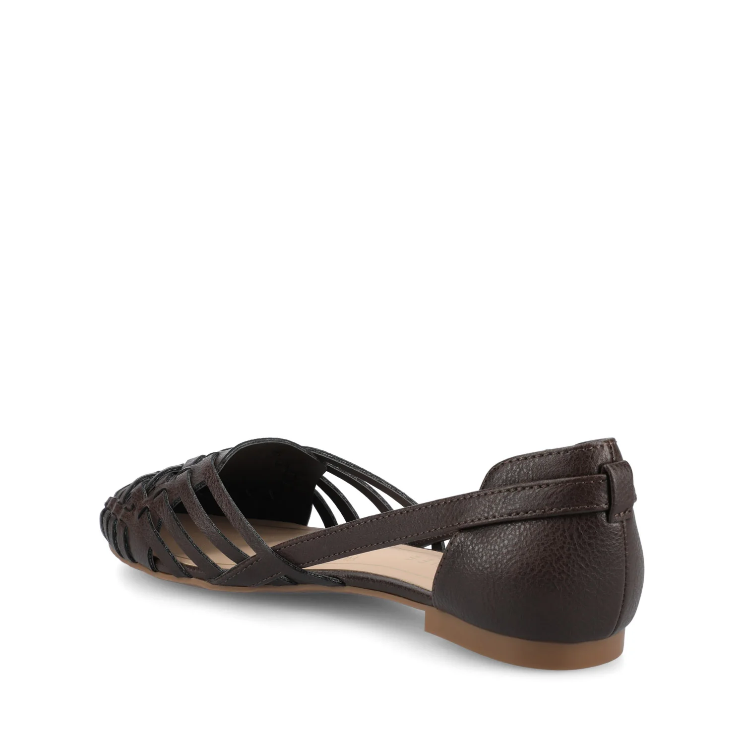 EKKO WOVEN FLATS IN VEGAN LEATHER - Brown PU - Image 3