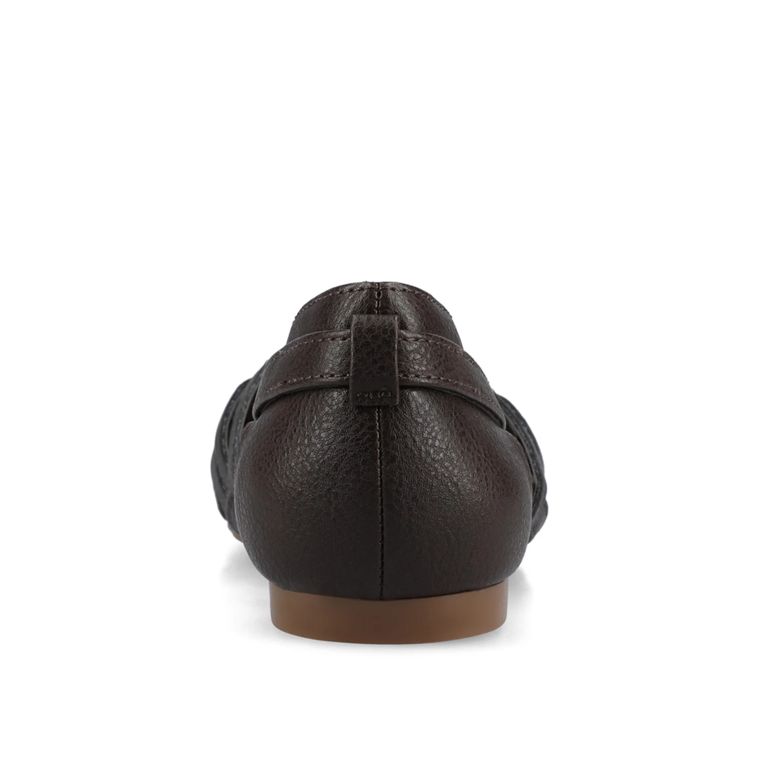 EKKO WOVEN FLATS IN VEGAN LEATHER - Brown PU - Image 6