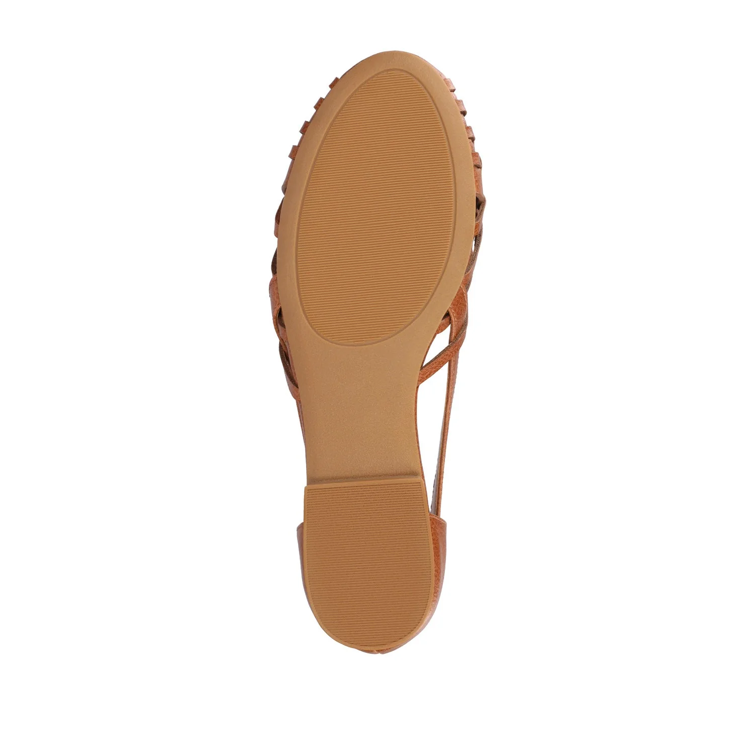 EKKO WOVEN FLATS IN VEGAN LEATHER - Cognac PU - Image 8