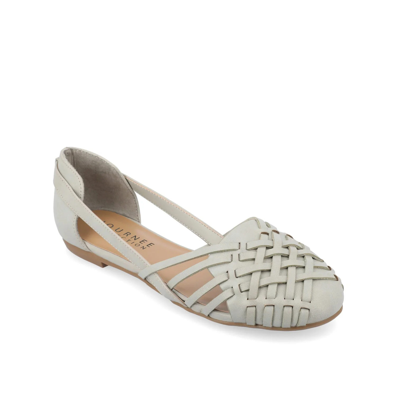 EKKO WOVEN FLATS IN VEGAN LEATHER - Grey PU - Image 2