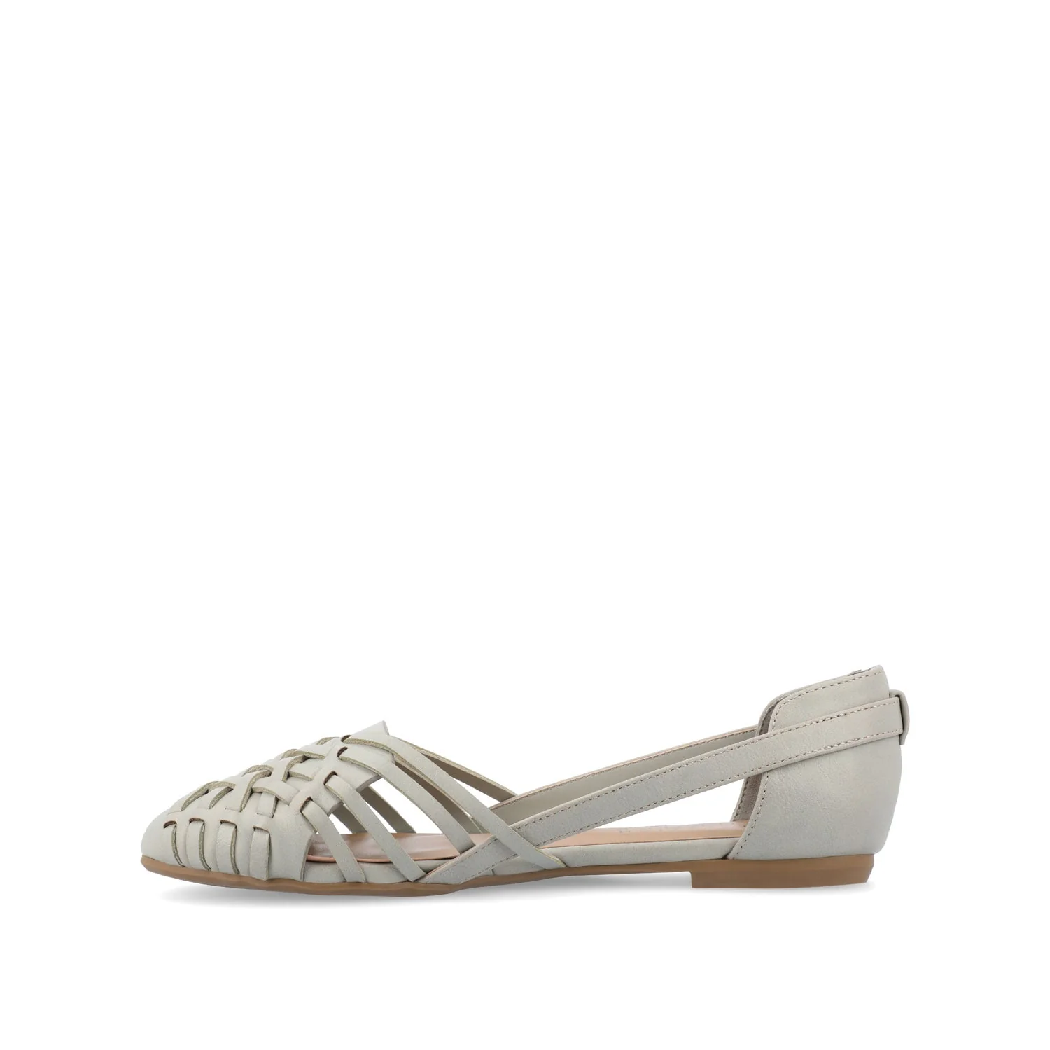 EKKO WOVEN FLATS IN VEGAN LEATHER - Grey PU - Image 3