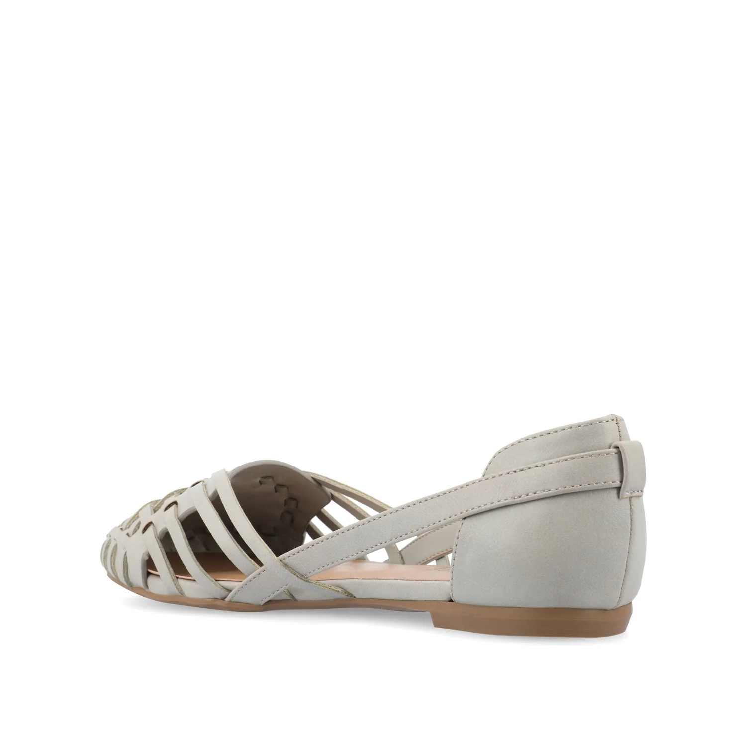 EKKO WOVEN FLATS IN VEGAN LEATHER - Grey PU - Image 4