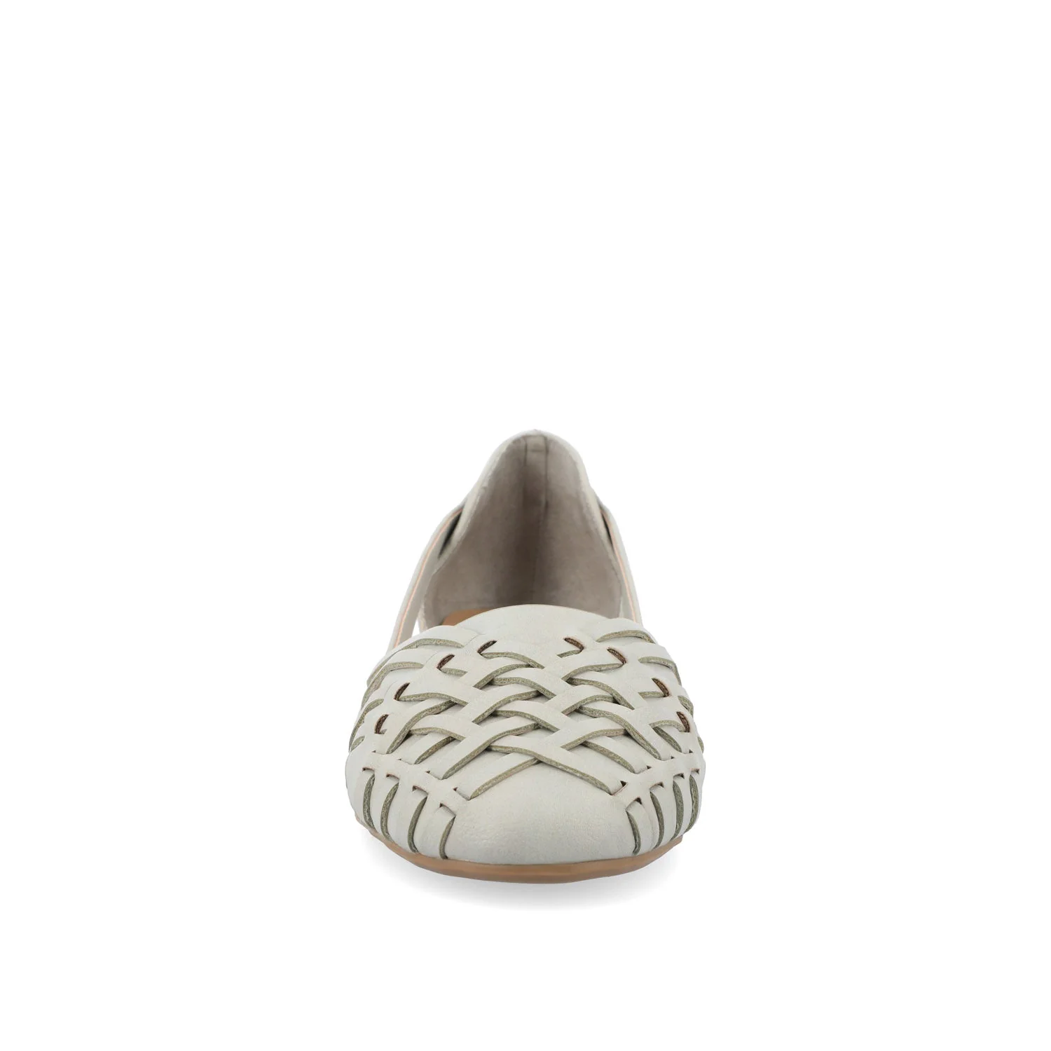 EKKO WOVEN FLATS IN VEGAN LEATHER - Grey PU - Image 5
