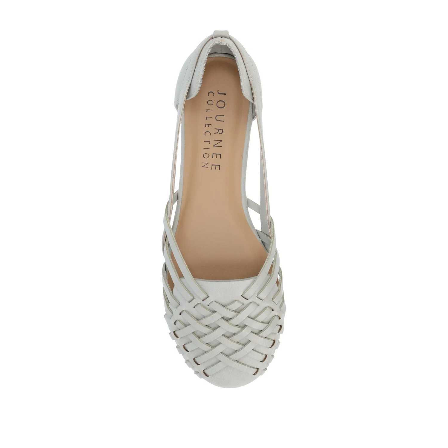 EKKO WOVEN FLATS IN VEGAN LEATHER - Grey PU - Image 6