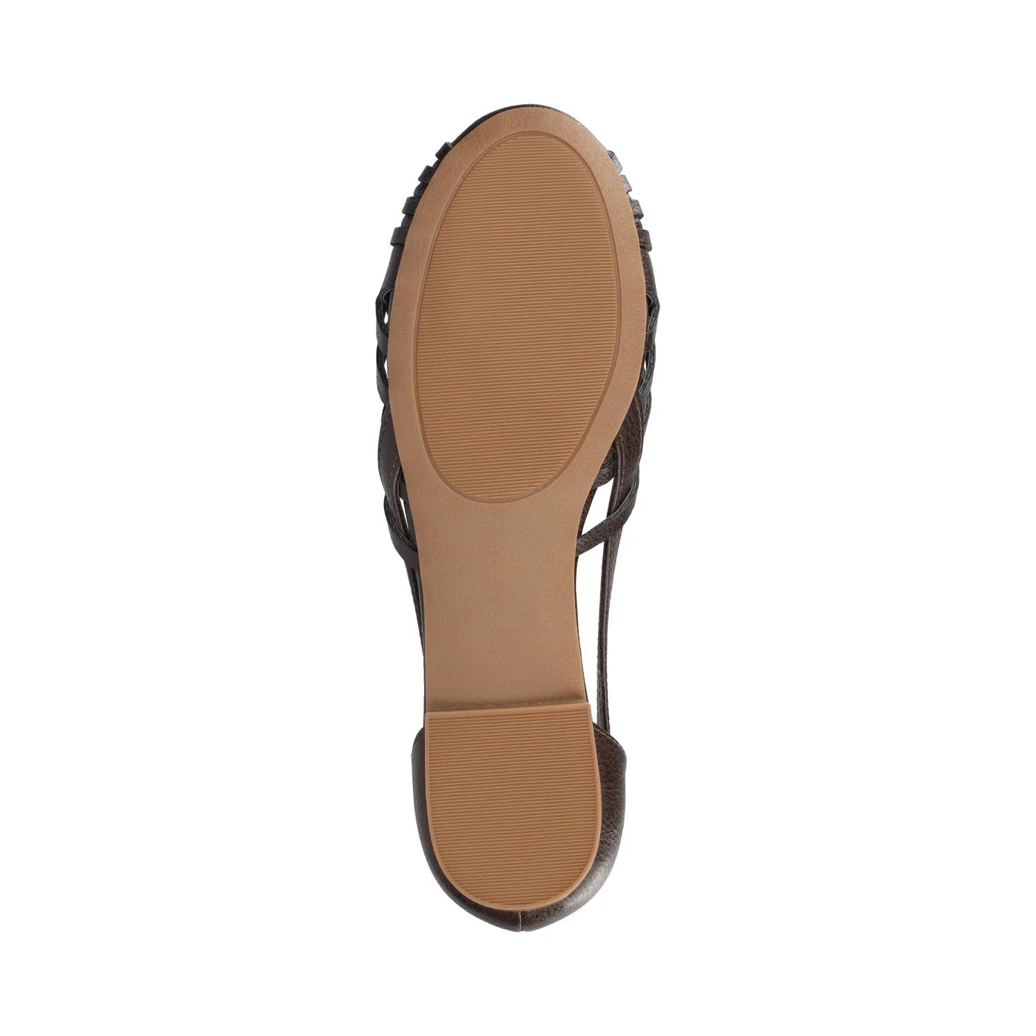 EKKO VEGAN LEATHER FLATS IN WIDE - Brown - Image 5