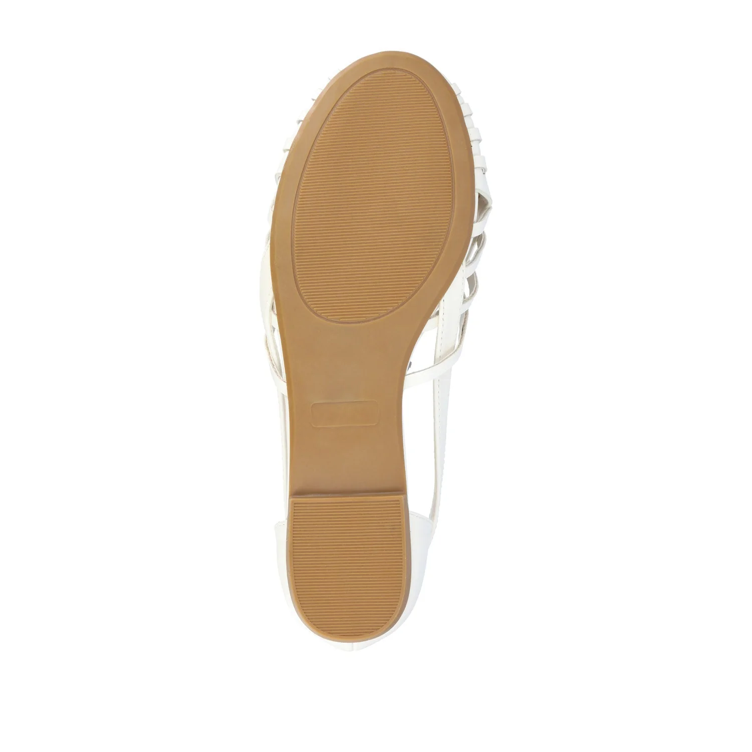 EKKO VEGAN LEATHER FLATS IN WIDE - White - Image 8