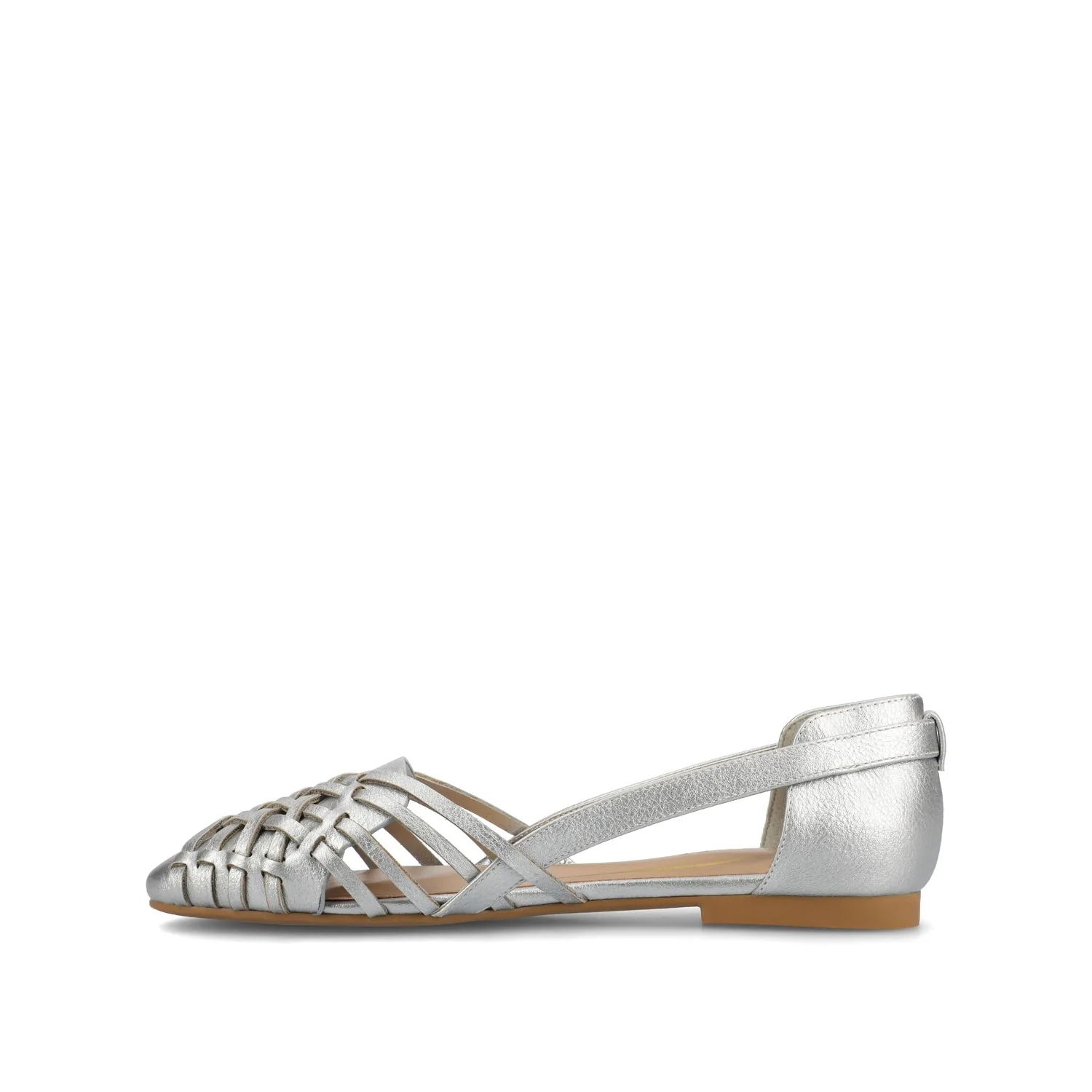 EKKO WOVEN FLATS IN METALLIC - Silver PU - Image 3