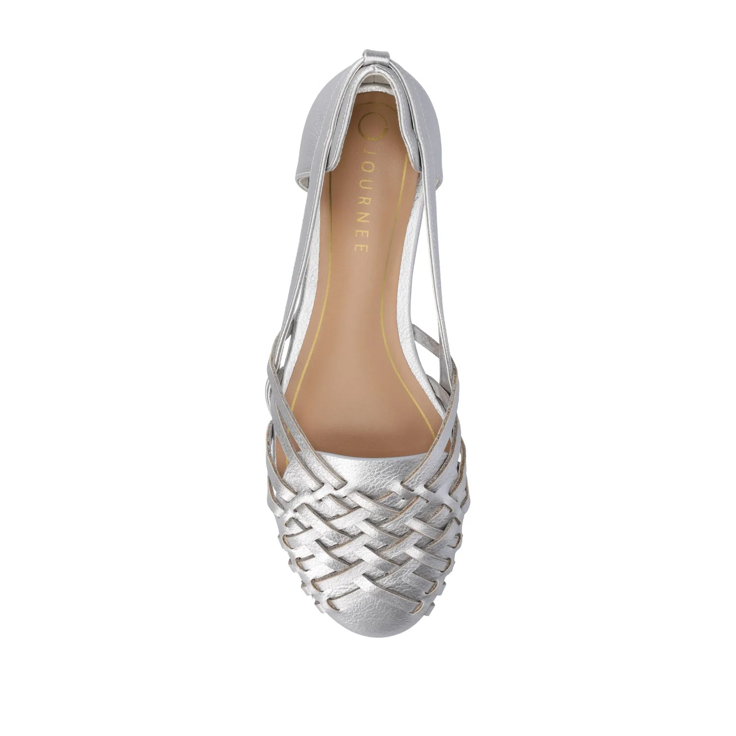 EKKO WOVEN FLATS IN METALLIC - Silver PU - Image 6